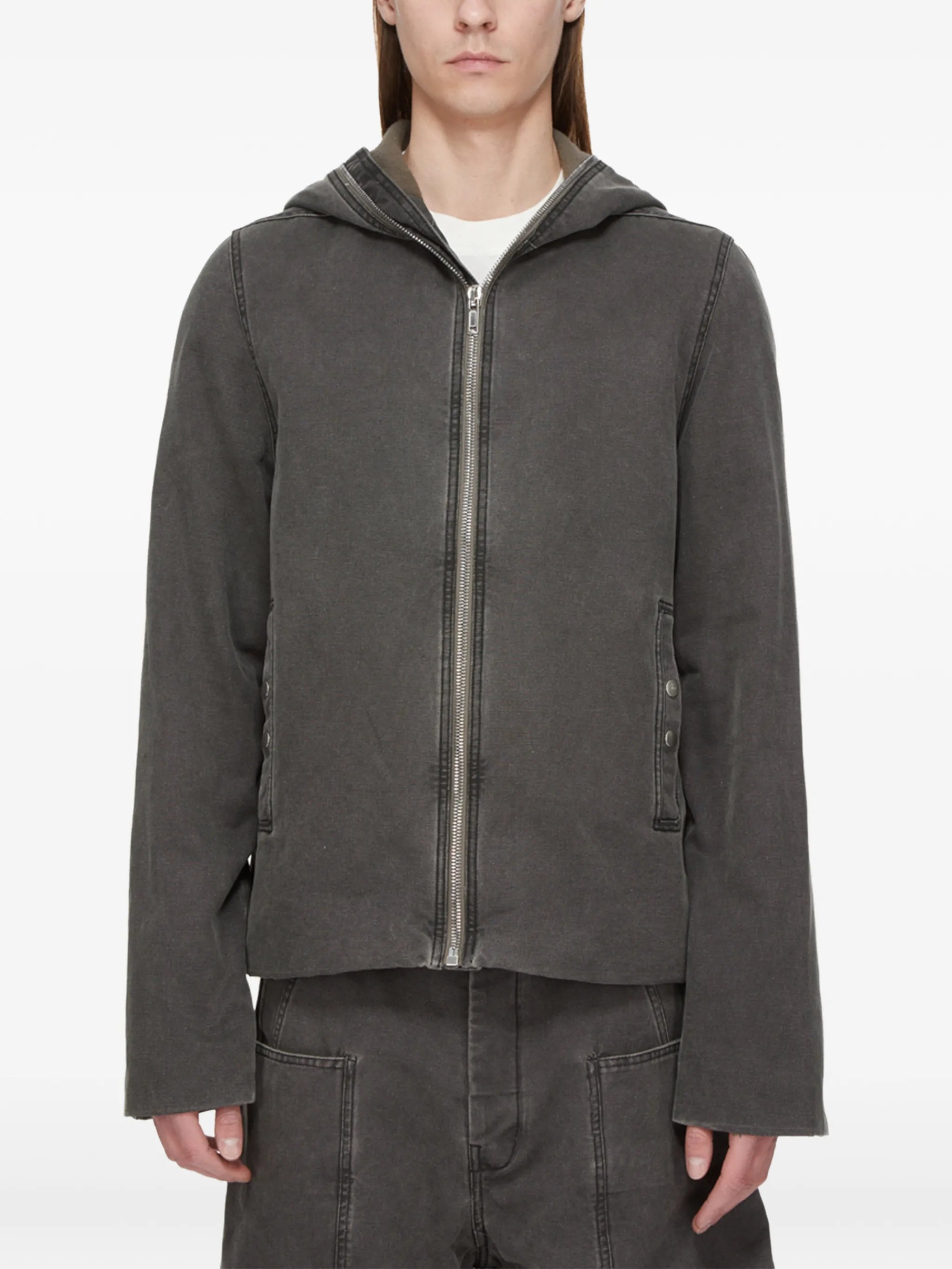 hooded zip-up jacket
