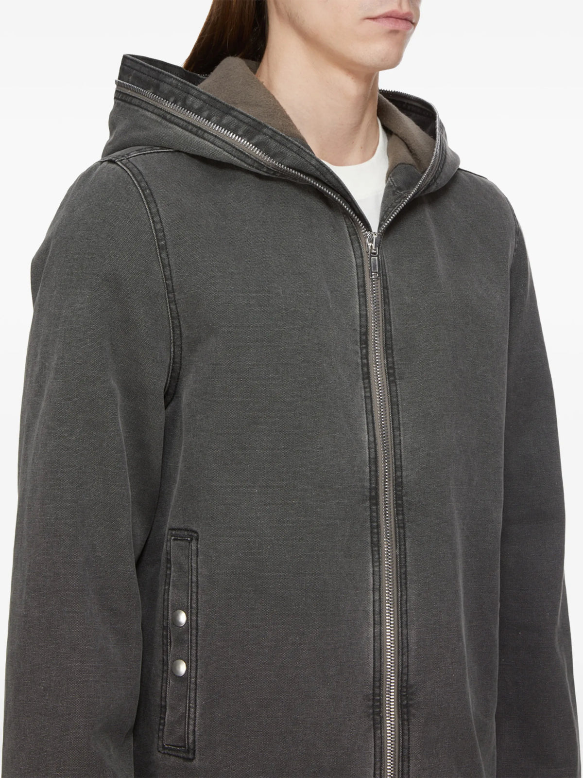 Gimp zip-up hooded jacket