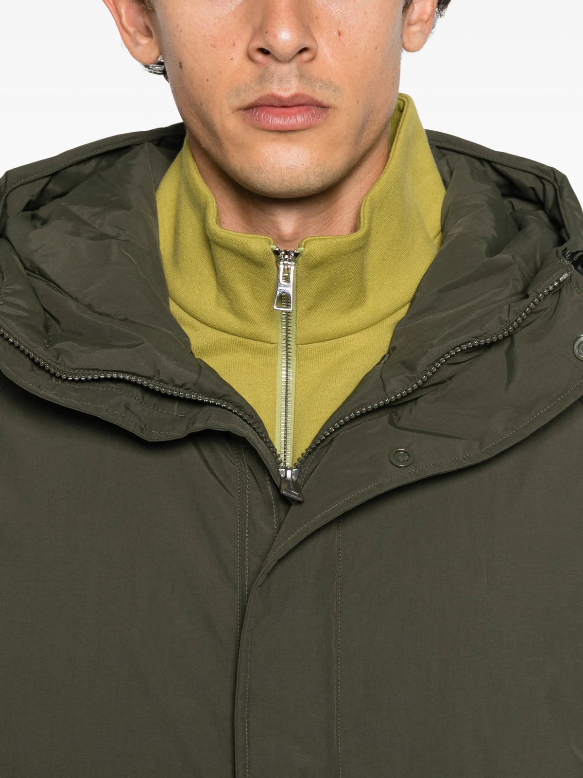 Standwood hooded logo-patch jacket