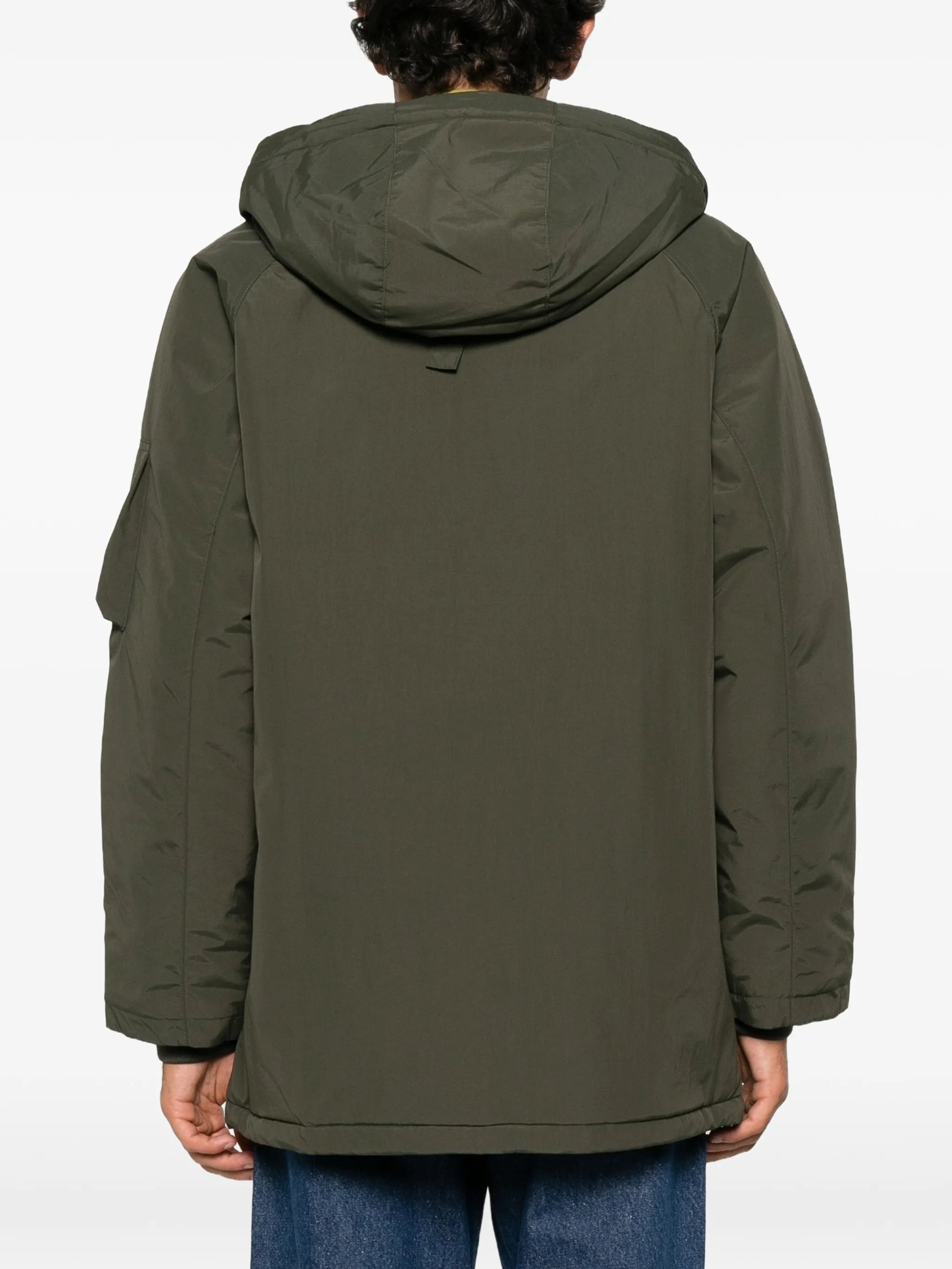 Standwood hooded logo-patch jacket