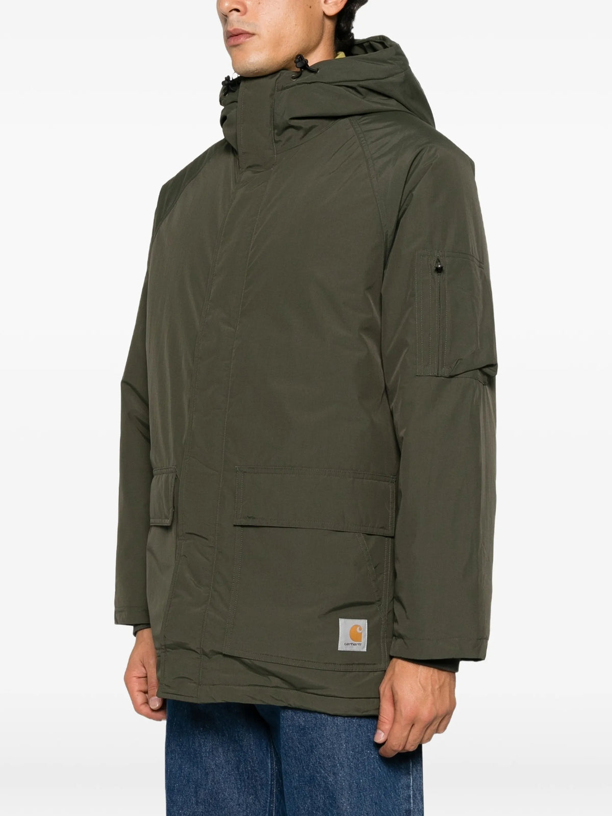 Standwood hooded logo-patch jacket