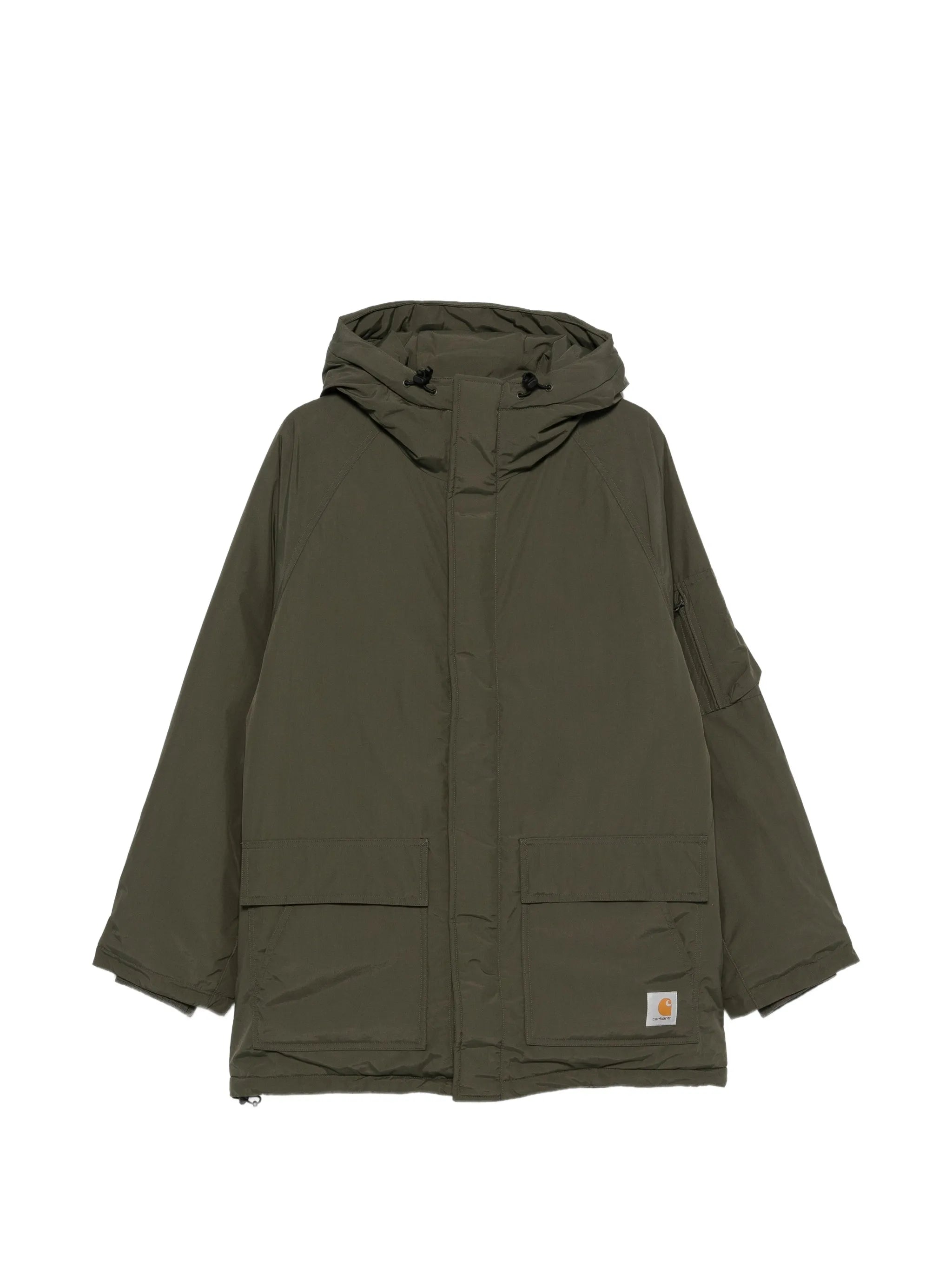 Standwood hooded logo-patch jacket