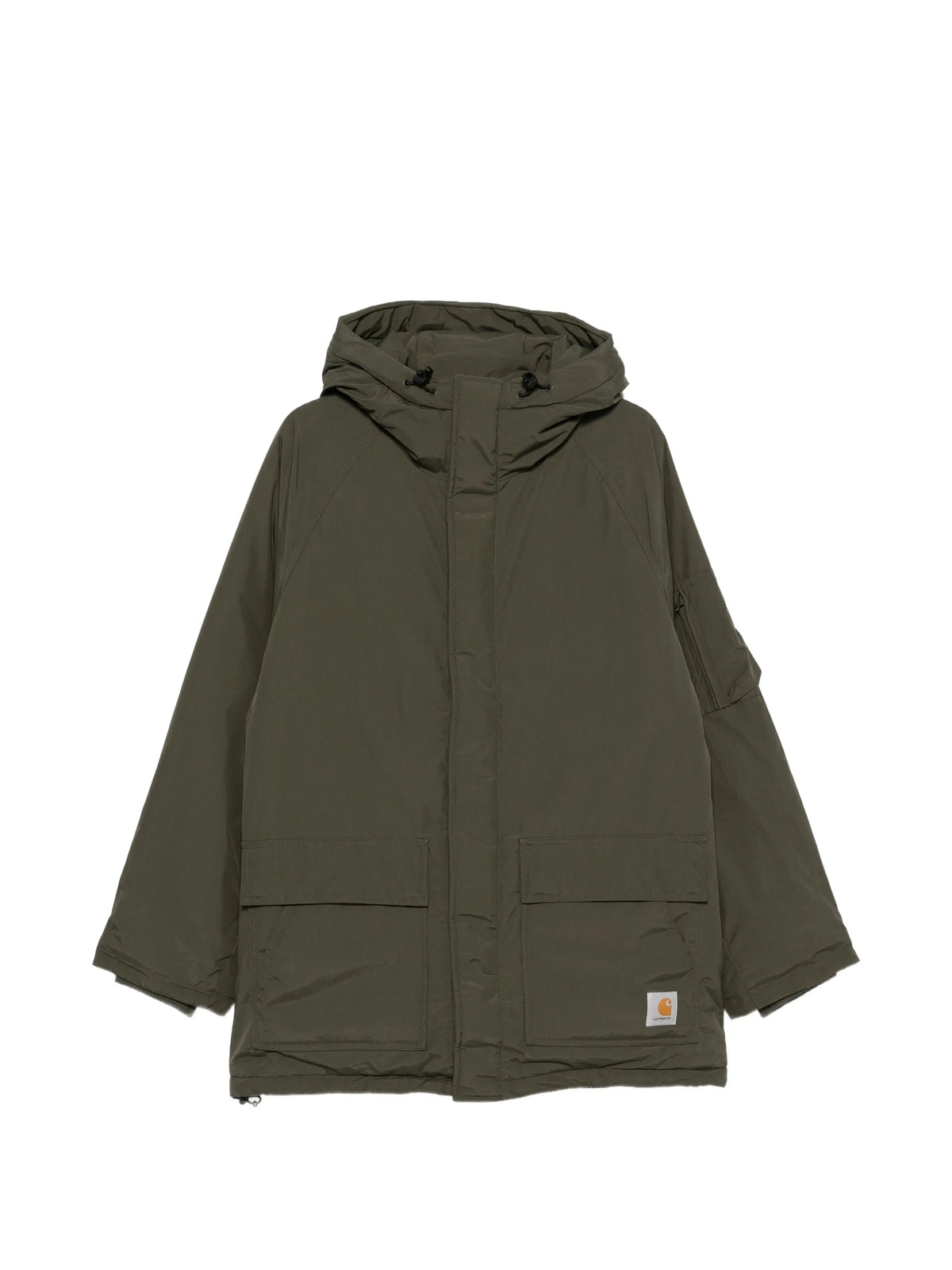 Standwood hooded logo-patch jacket