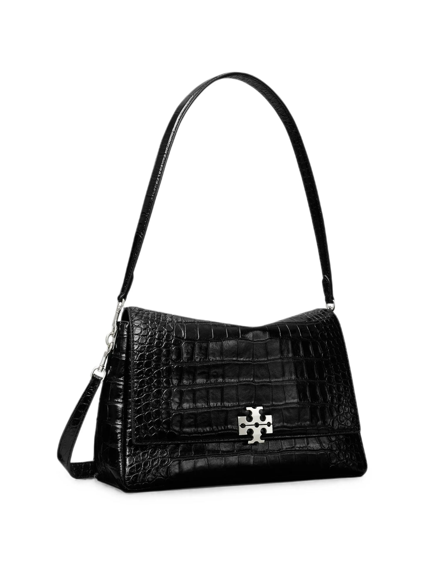 croc-effect logo-plaque tote bag