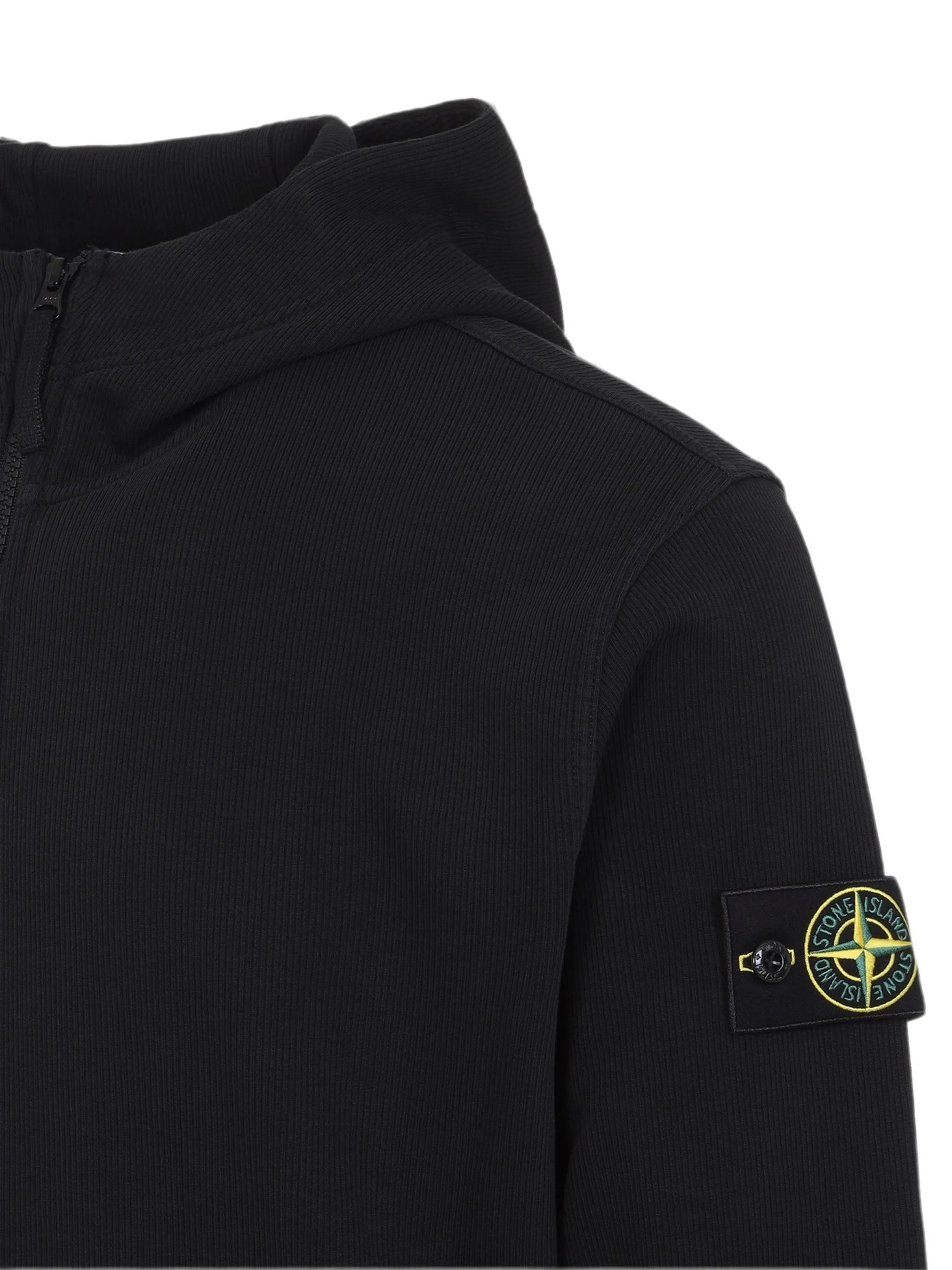 logo-patch zip-up hoodie