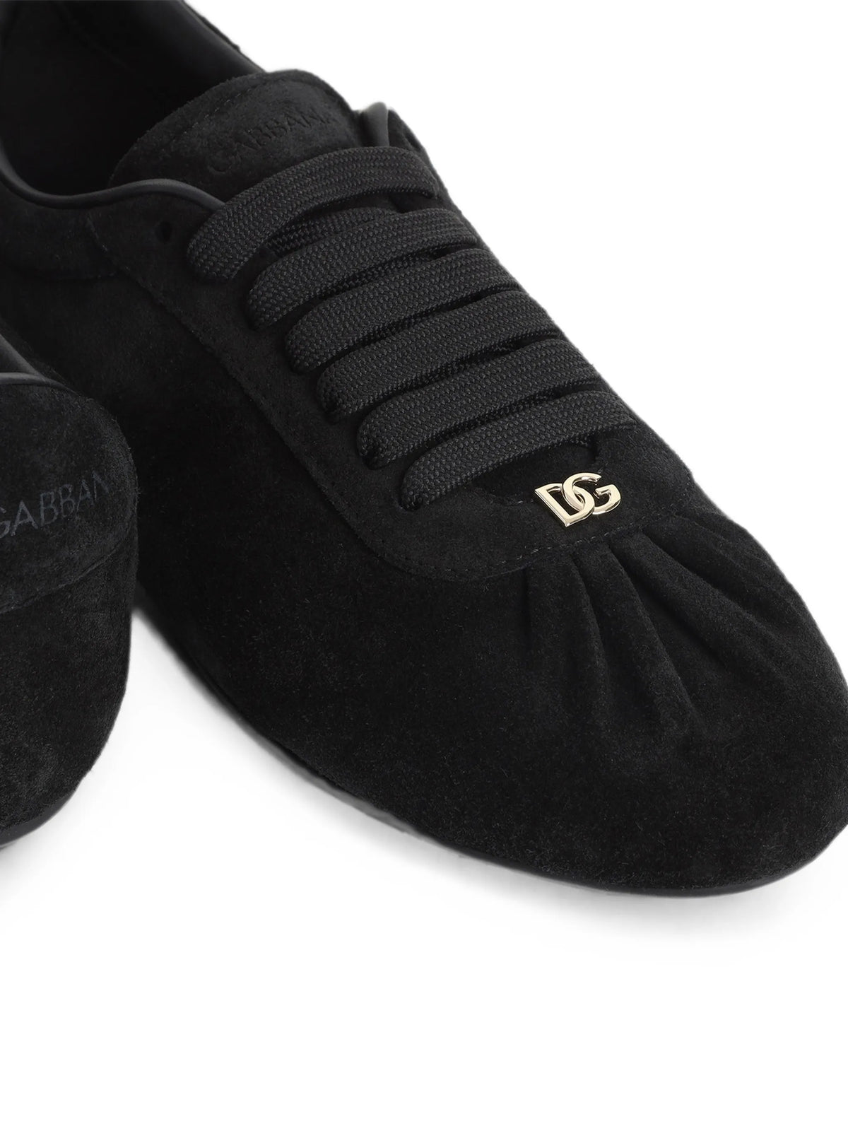logo-plaque ruched sneakers