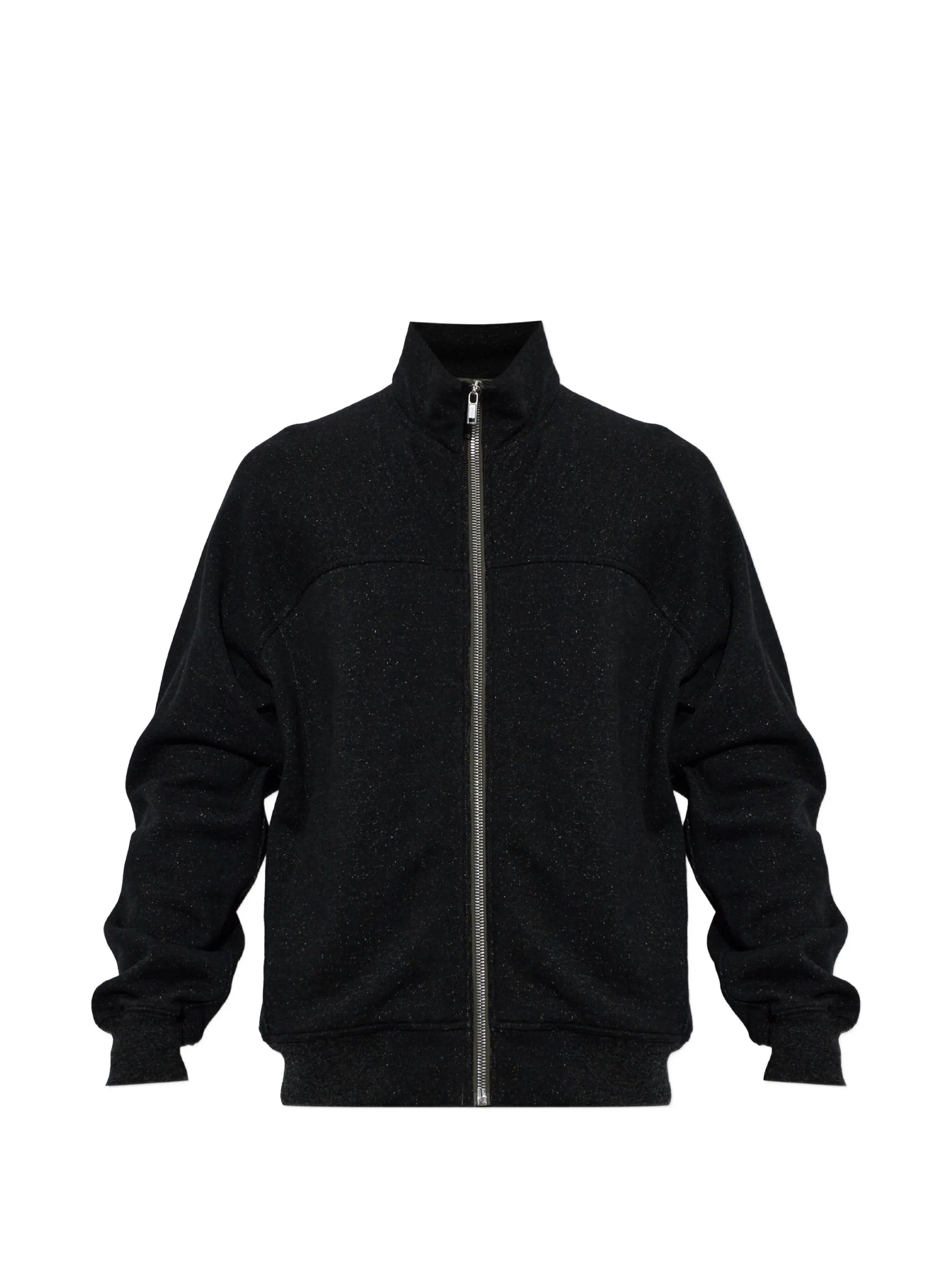 stand-up collar zip-up sweater