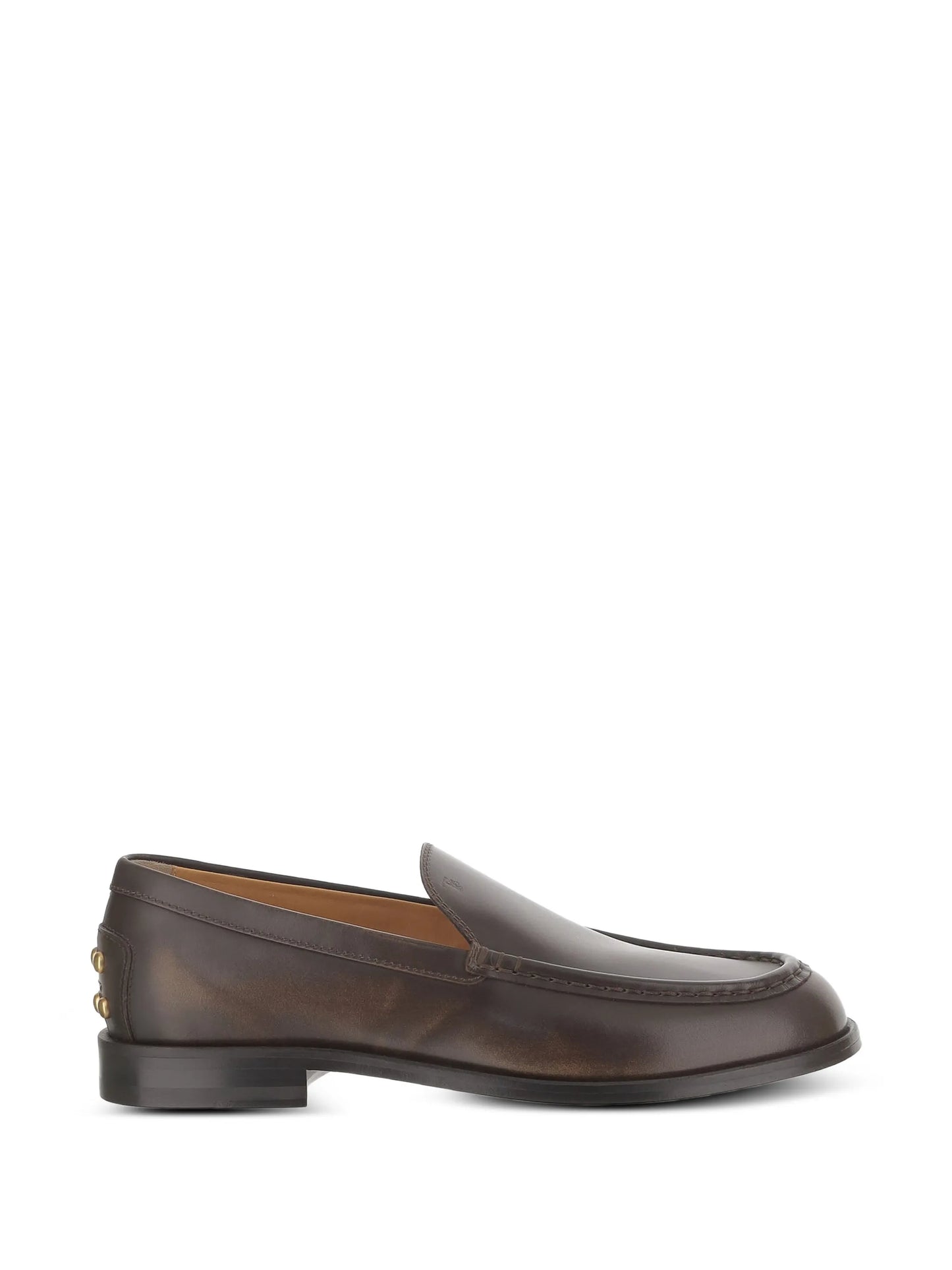 metal dots loafers in leather