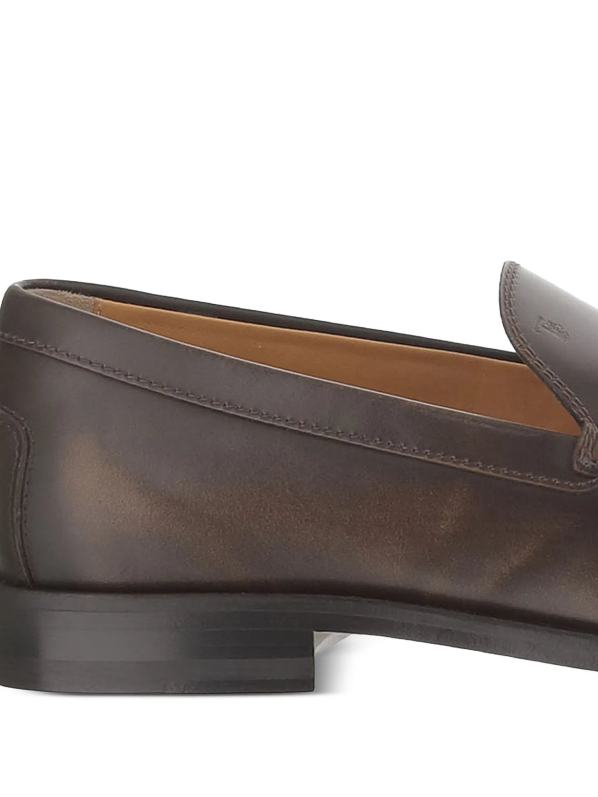 metal dots loafers in leather