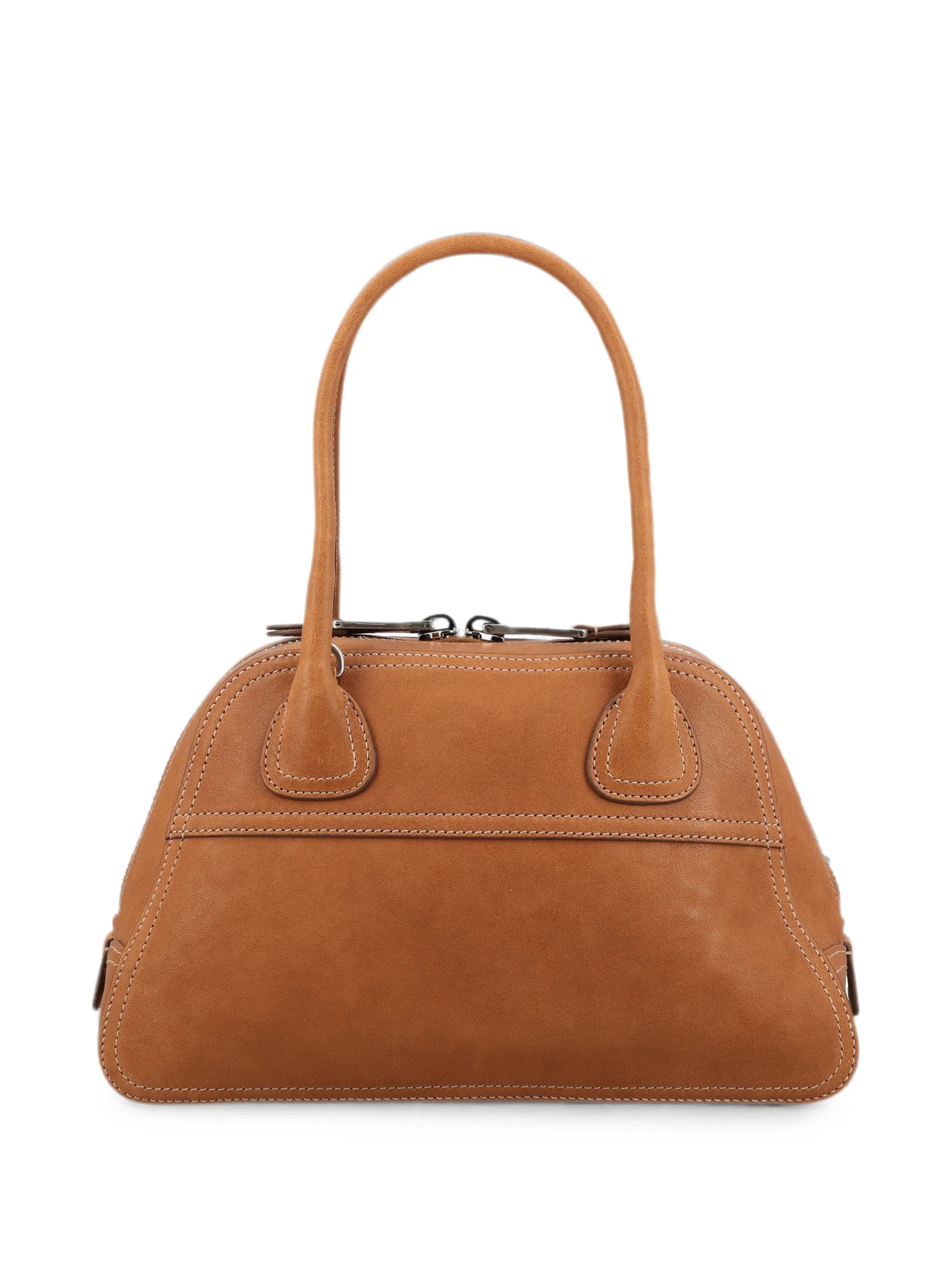 logo-embossed padlock-detail shoulder bag