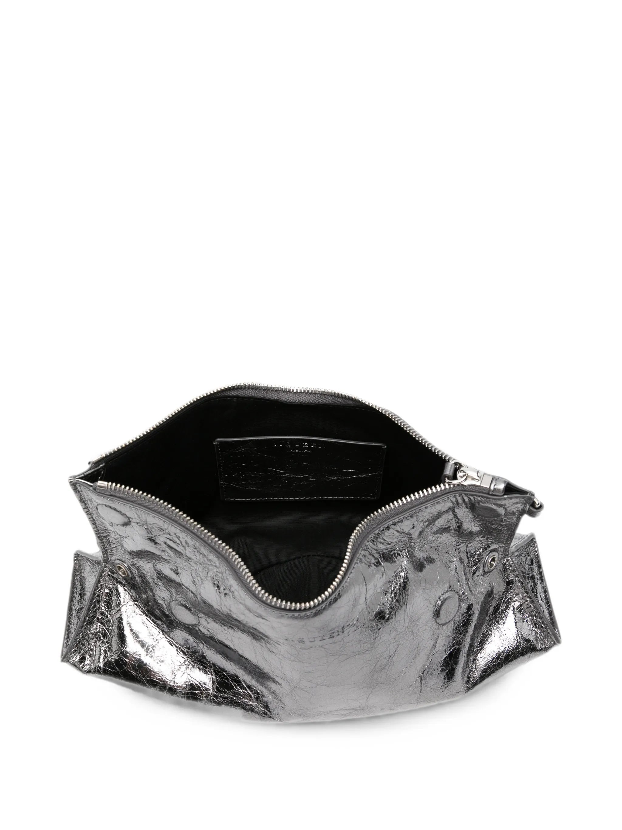 Manta clutch in dark silver