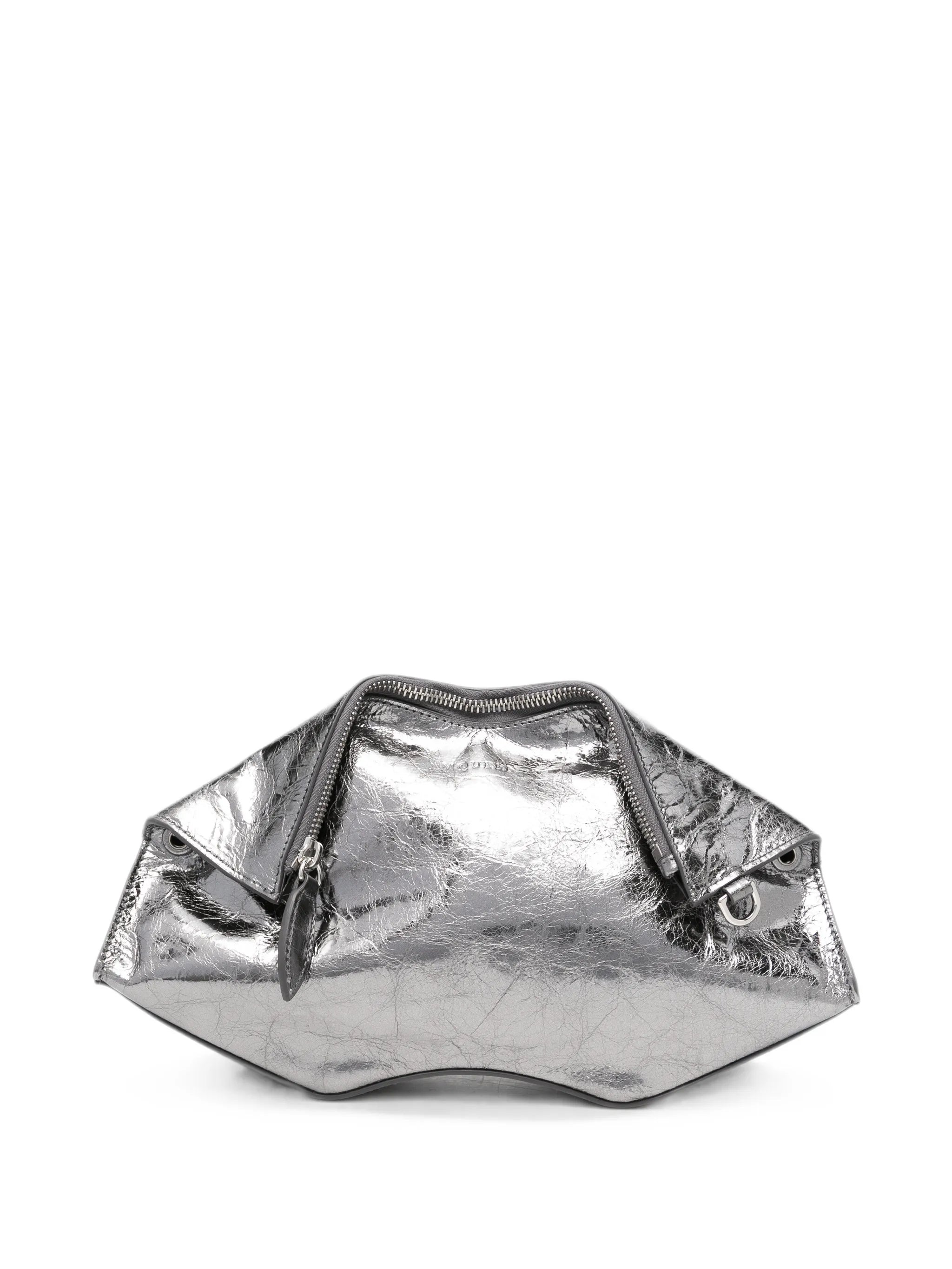 Manta clutch in dark silver