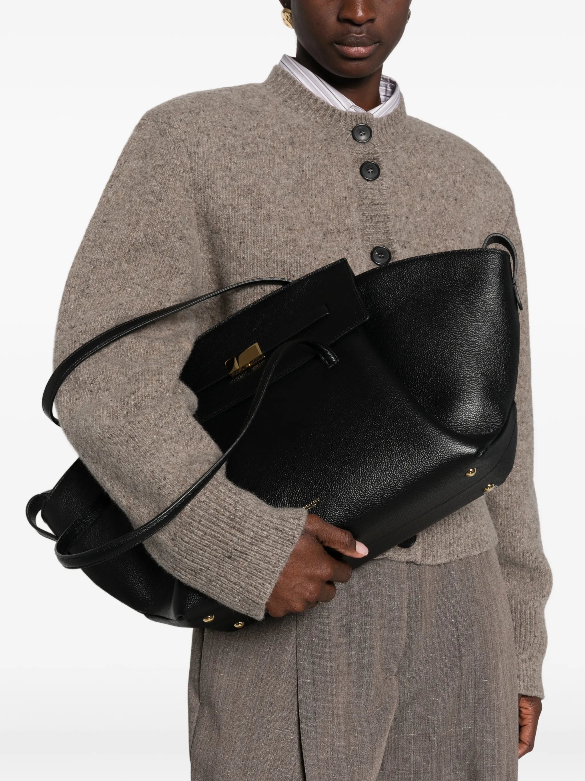The Brooklyn grained-leather tote bag