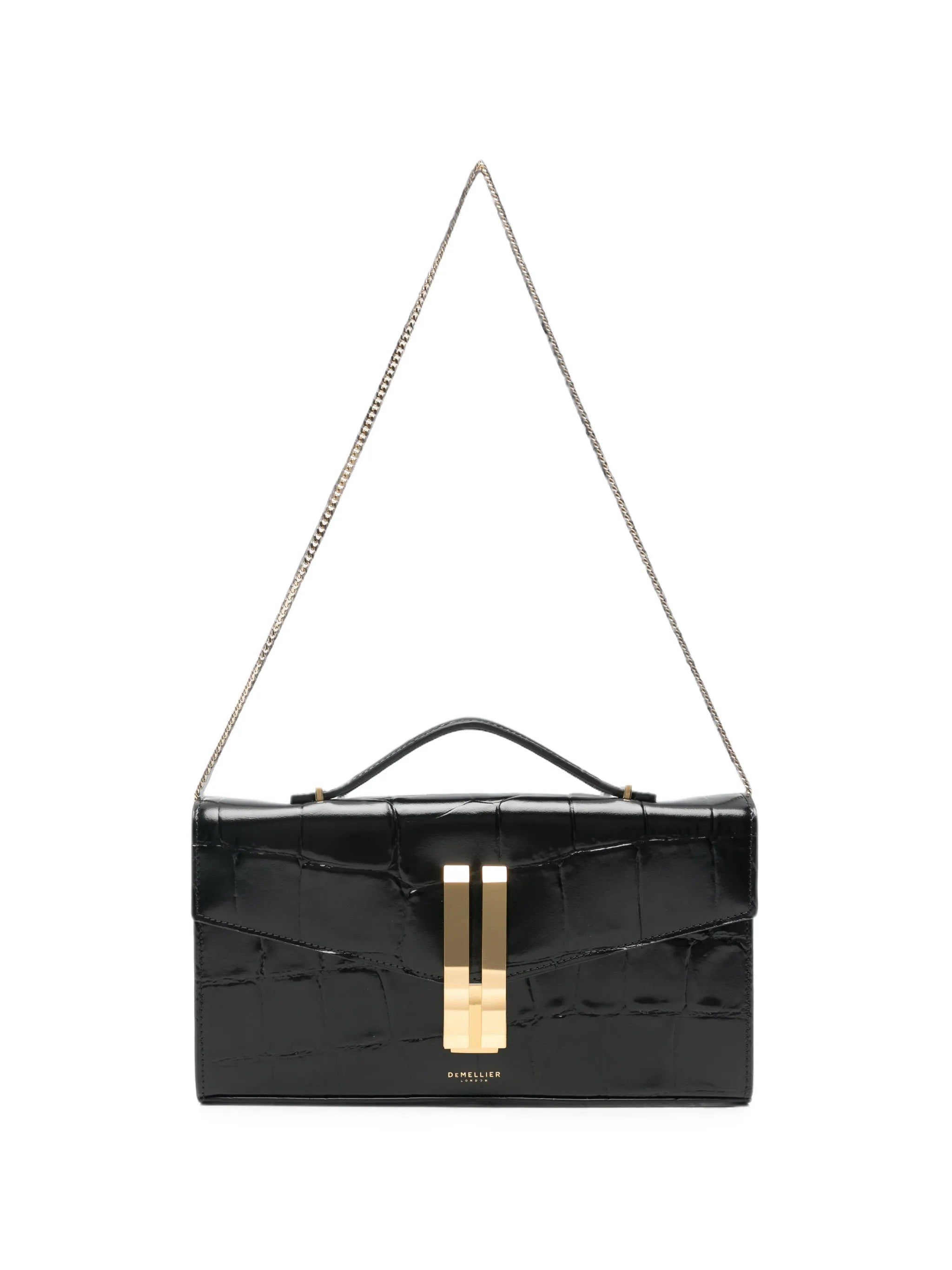 Vancouver croc-effect clutch bag
