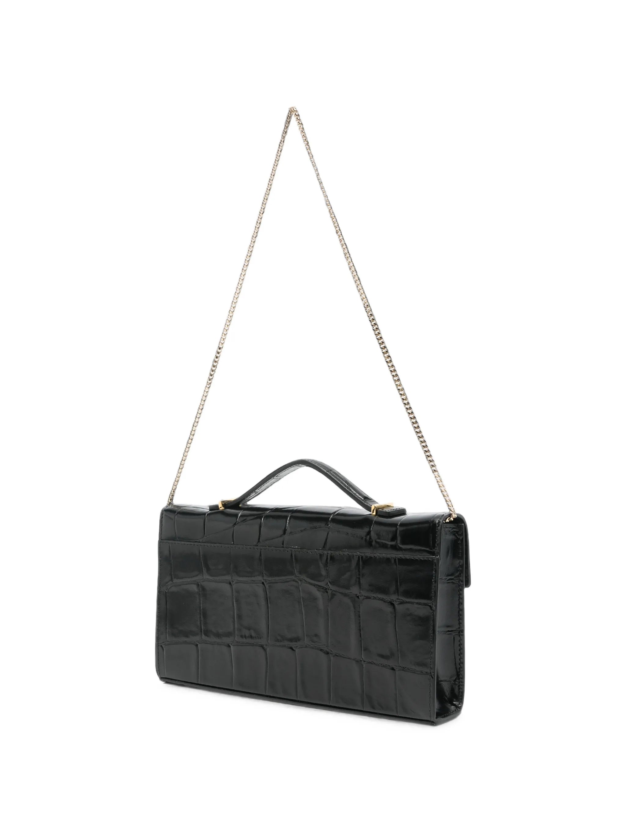 Vancouver croc-effect clutch bag