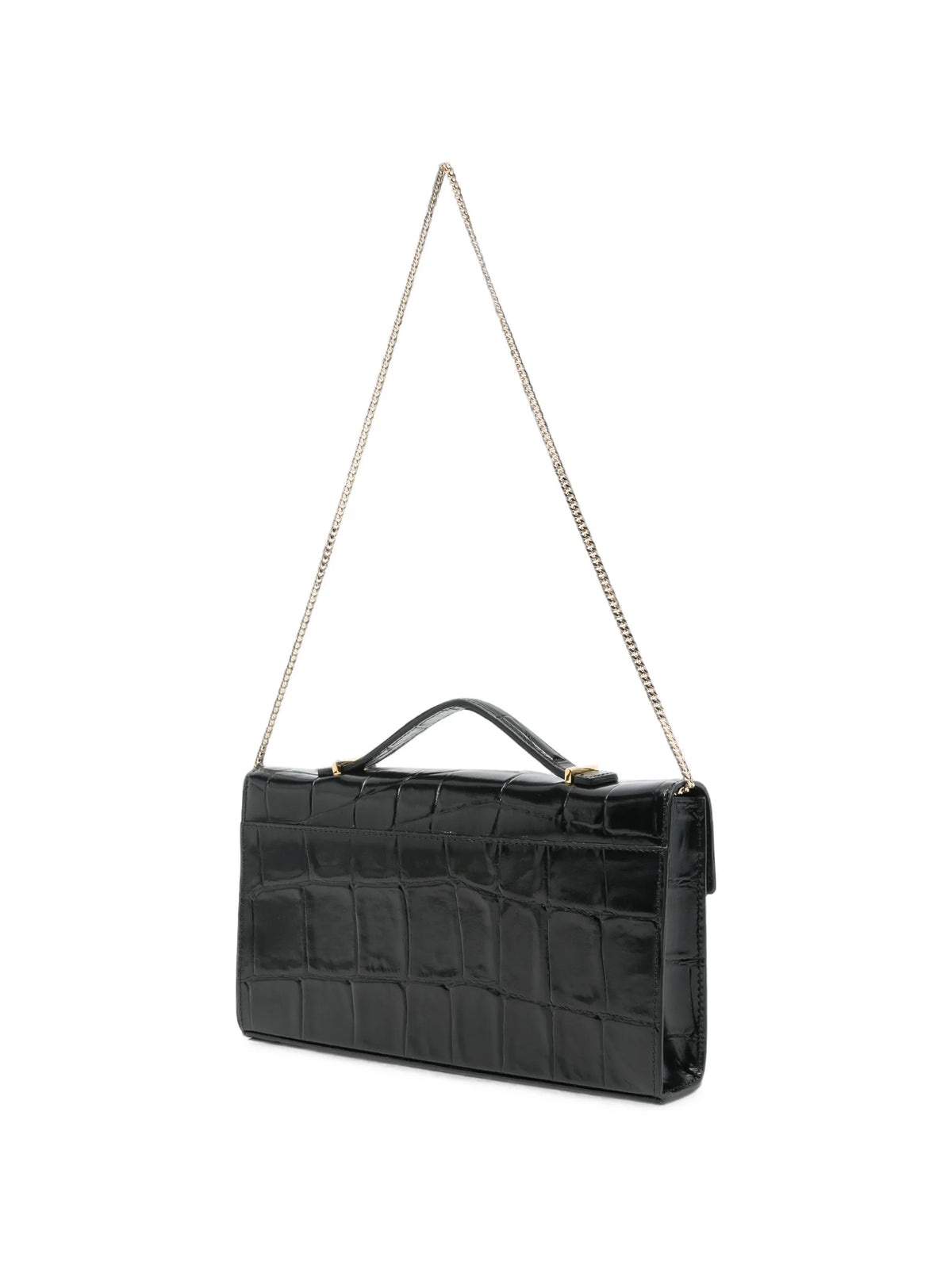 Vancouver croc-effect clutch bag