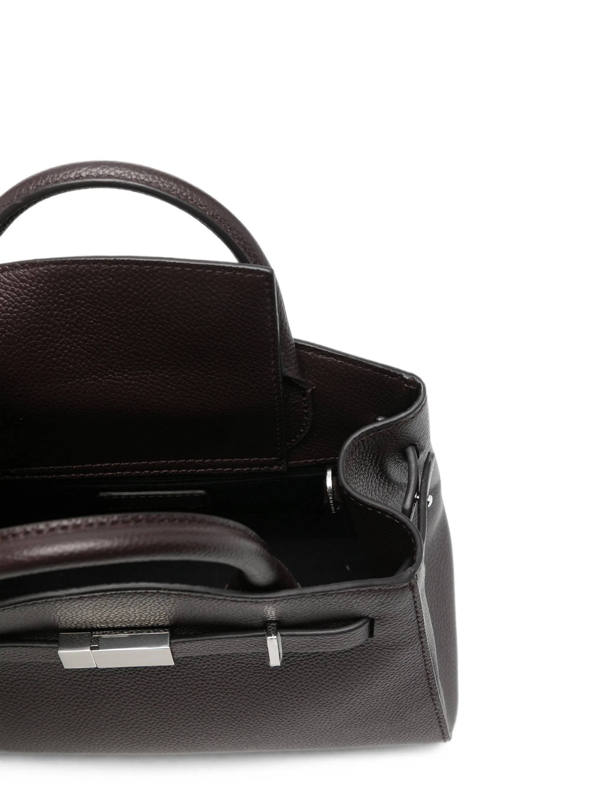 Hudson grained leather top-handle mini bag