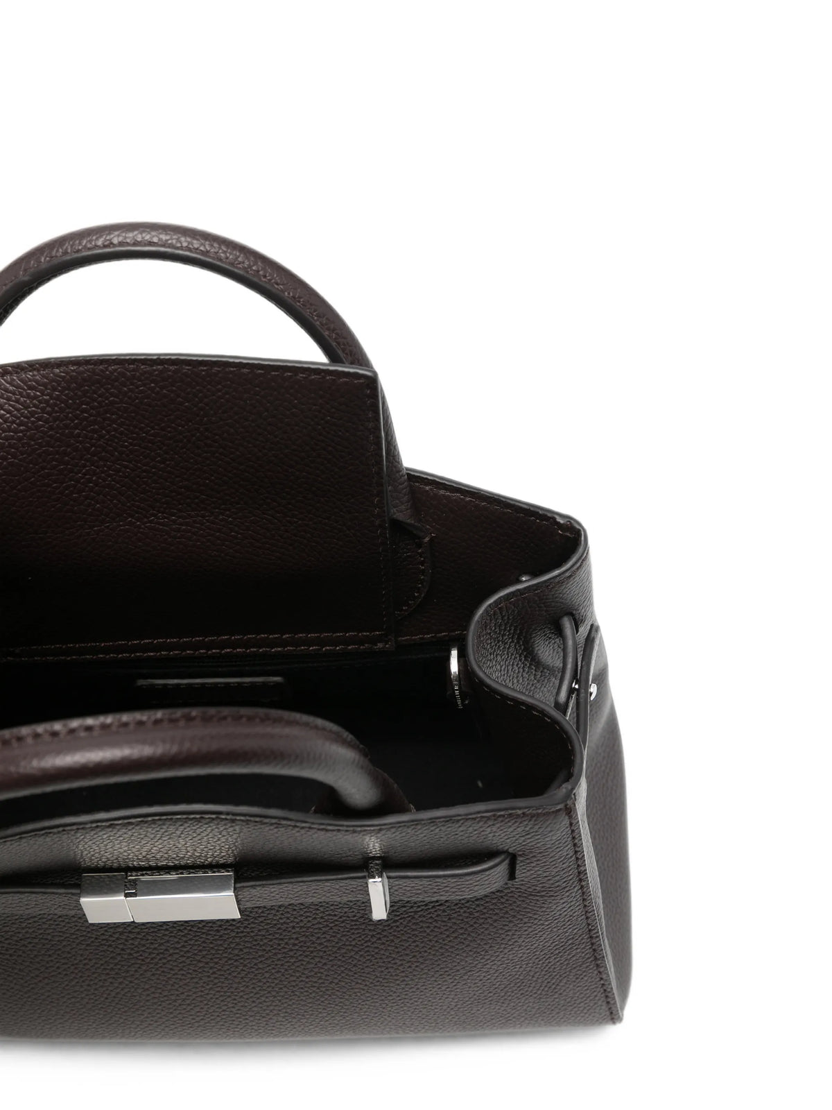 Hudson grained leather top-handle mini bag
