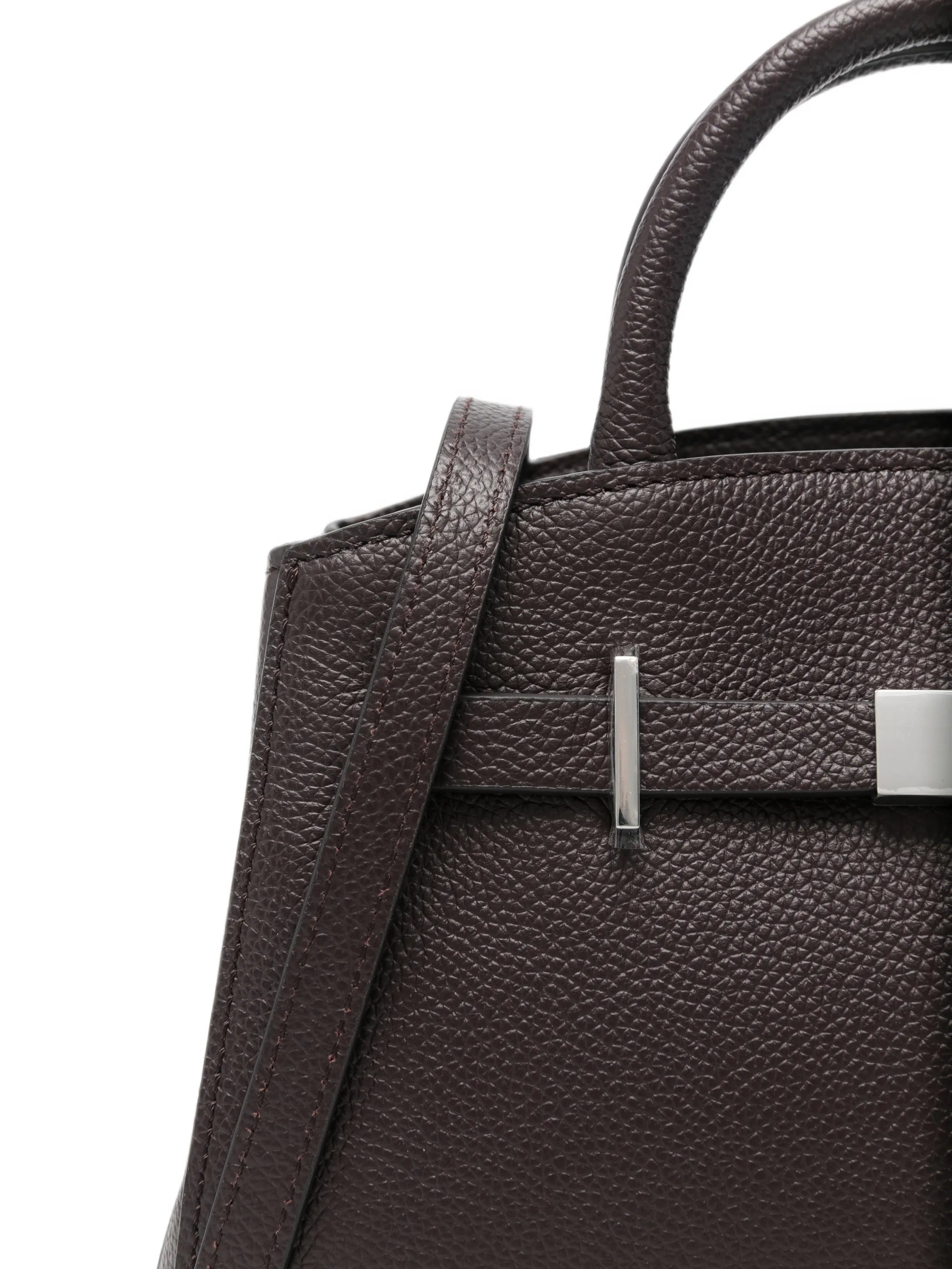 Hudson grained leather top-handle mini bag