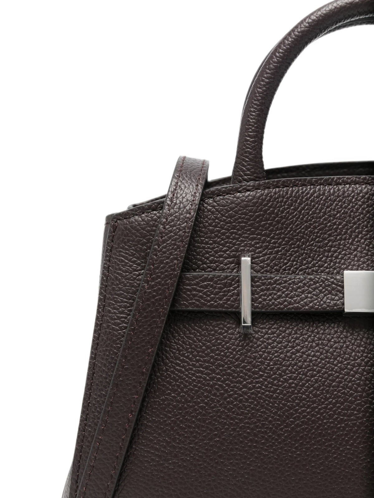 Hudson grained leather top-handle mini bag