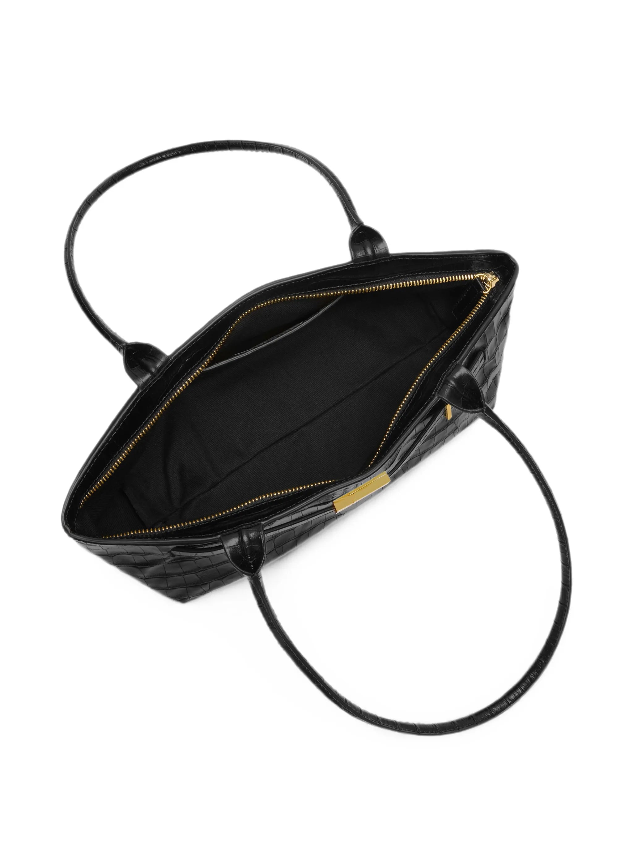 New York croc-effect shoulder bag