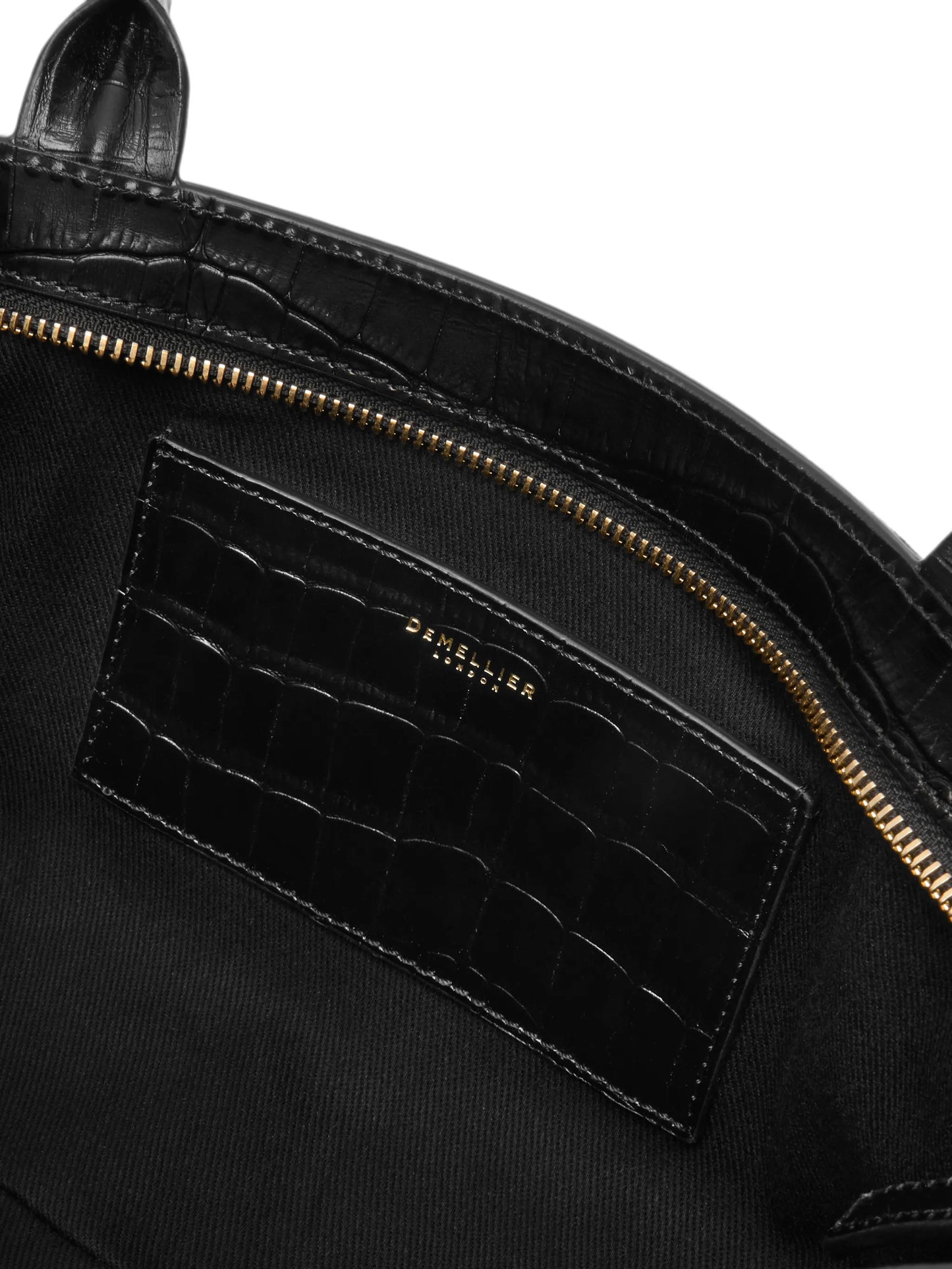 New York croc-effect shoulder bag