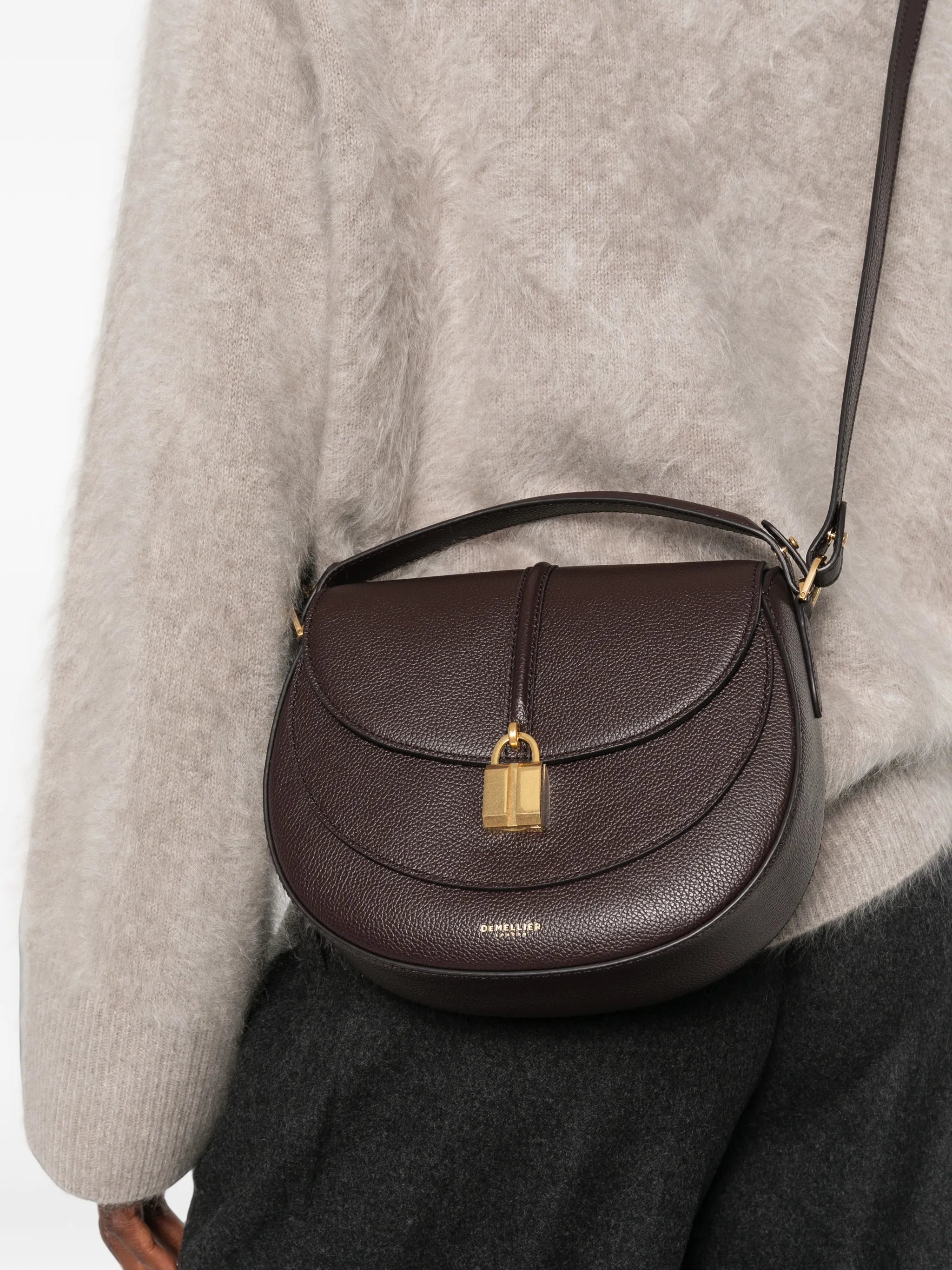 The Siena Saddle Grained Leather Crossbody Bag