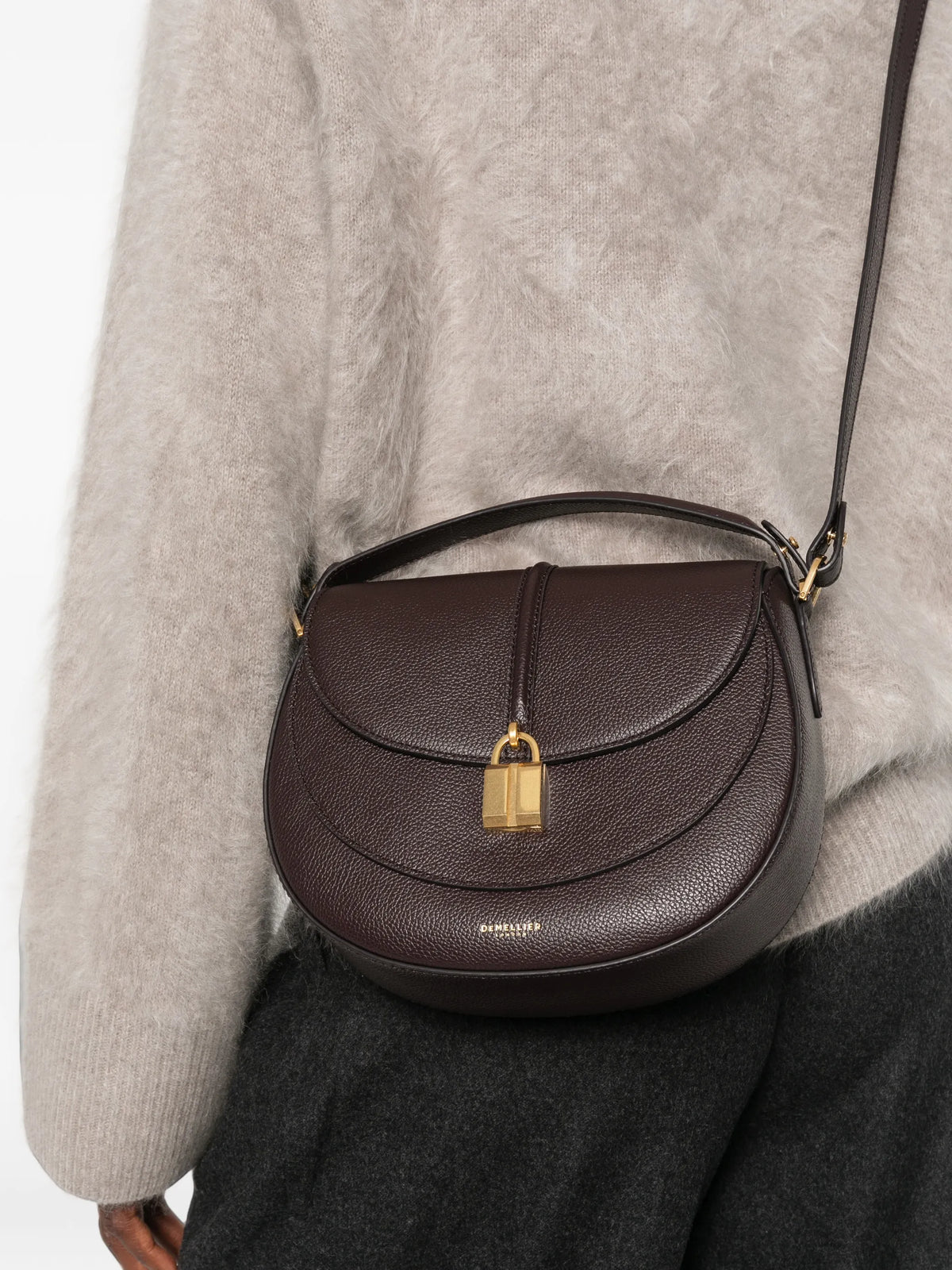 The Siena Saddle Grained Leather Crossbody Bag