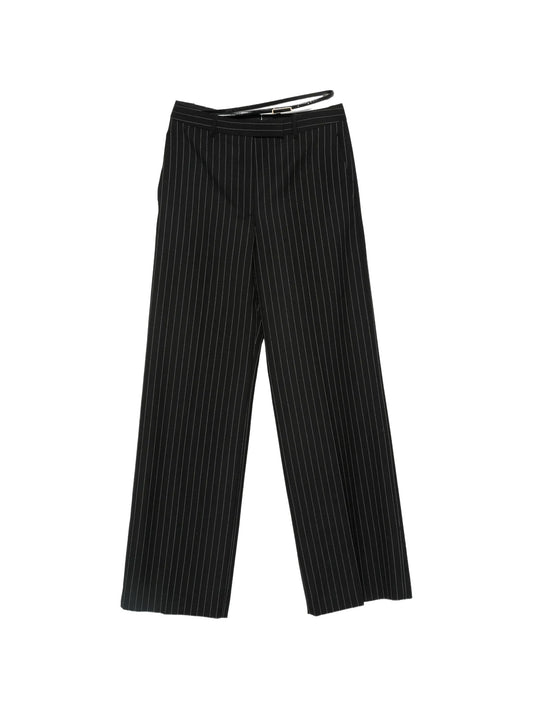 pinstripe-pattern trousers