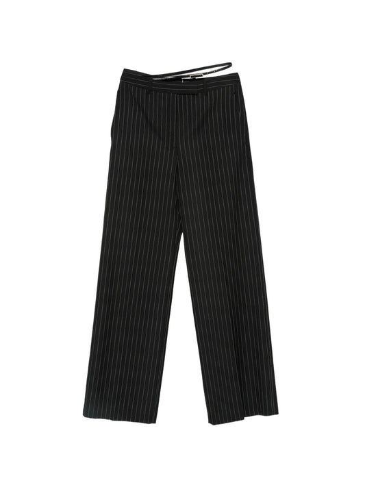 pinstripe-pattern trousers