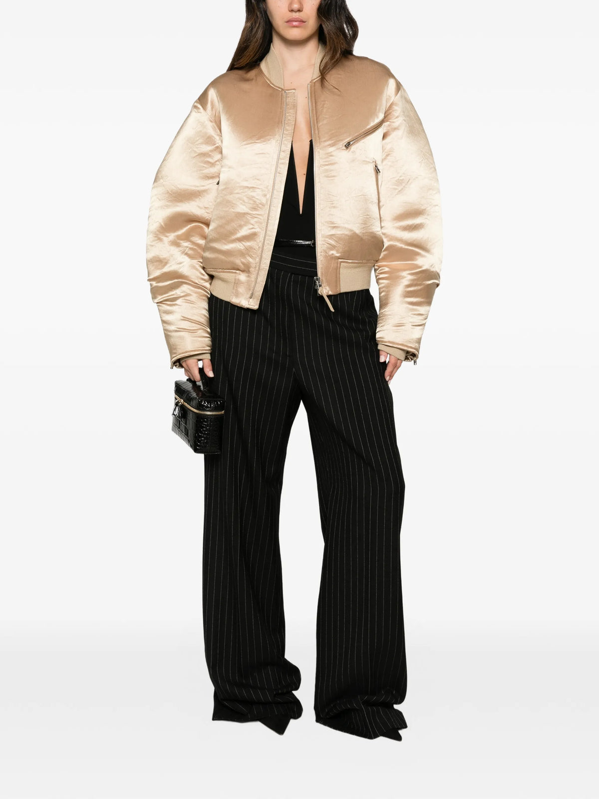 satin bomber jacket