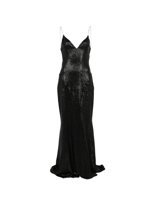 crystal-embellished evening maxi dress