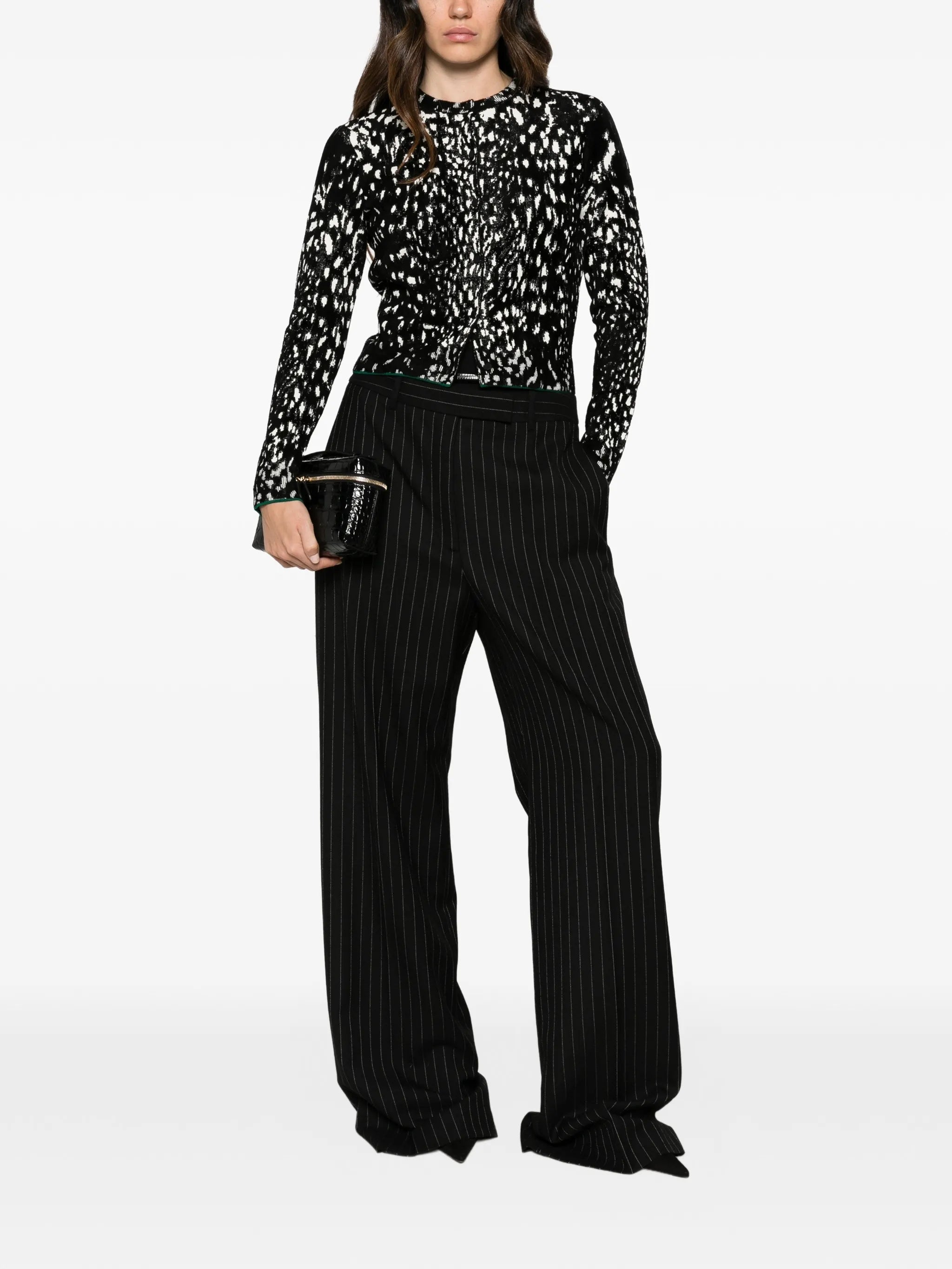 Lynx jacquard cardigan