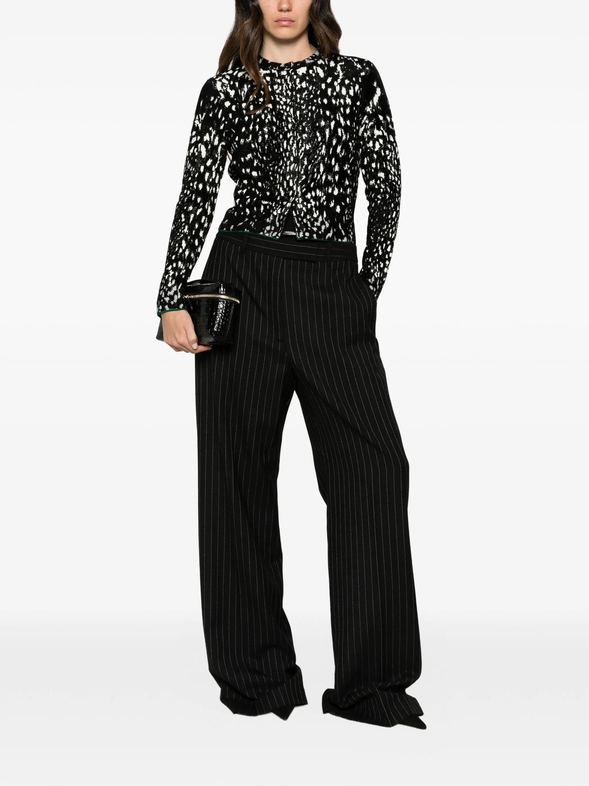 Lynx jacquard cardigan