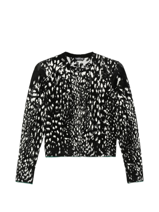 Lynx jacquard cardigan