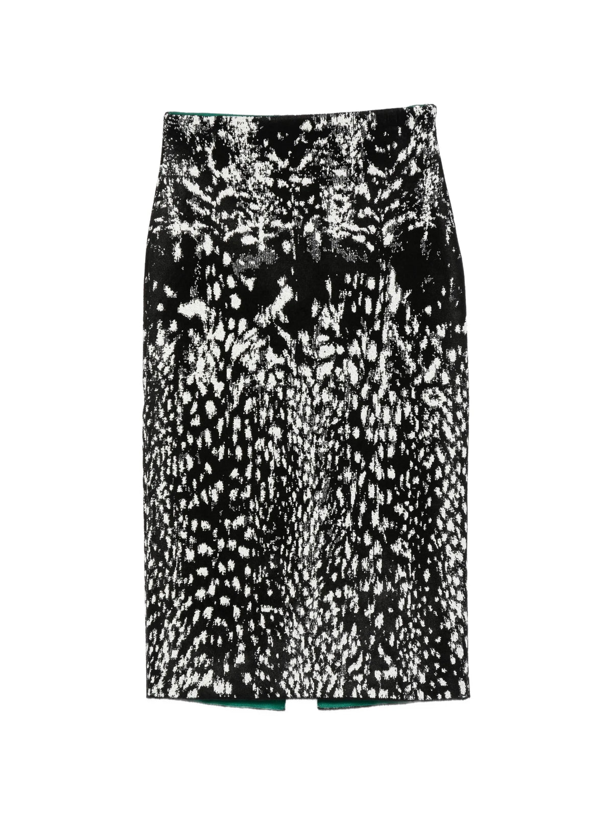 Lynx jacquard midi pencil skirt