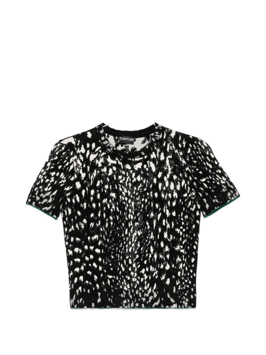 lynx jacquard sweater
