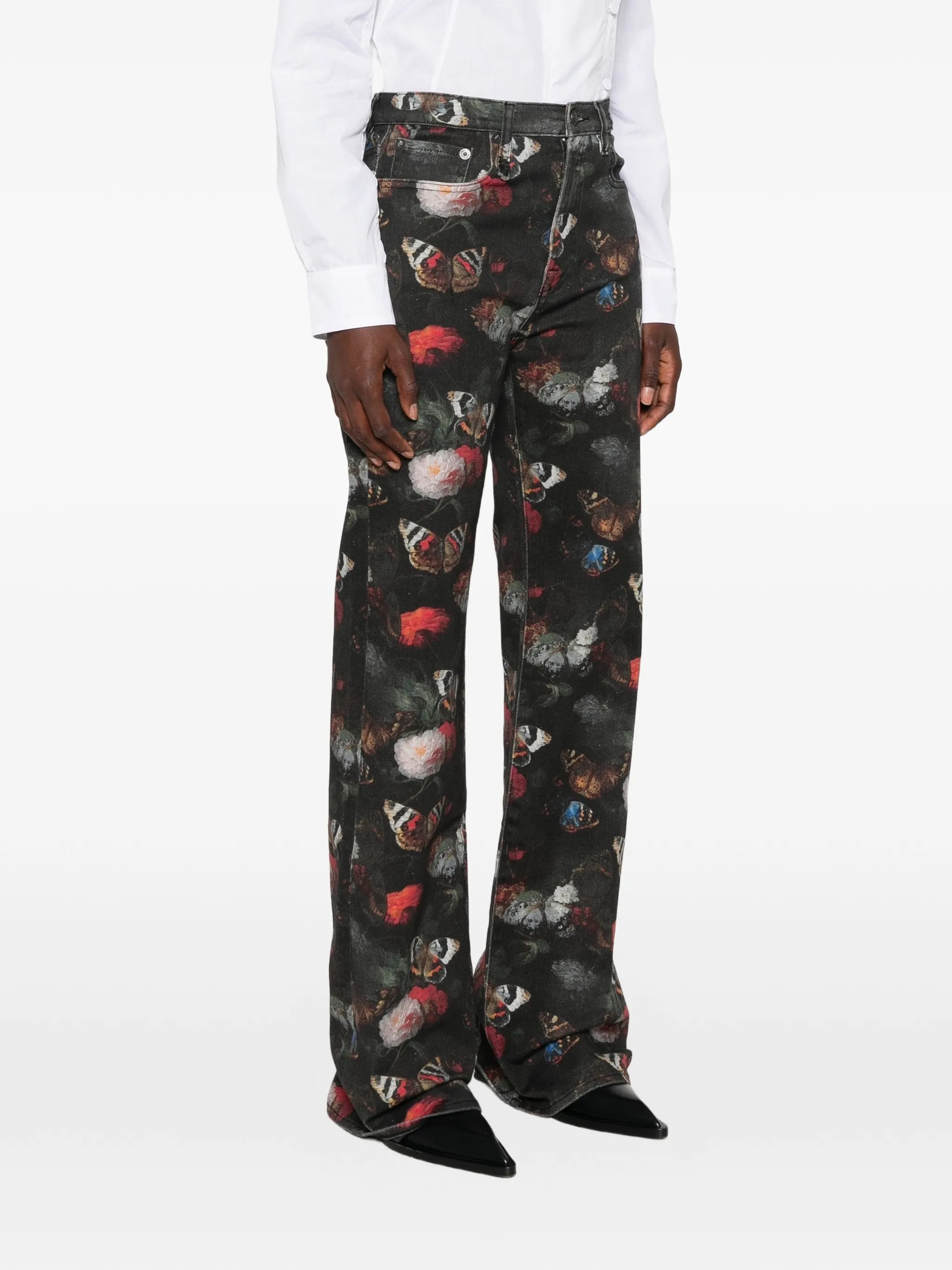 Jane butterfly-print jeans