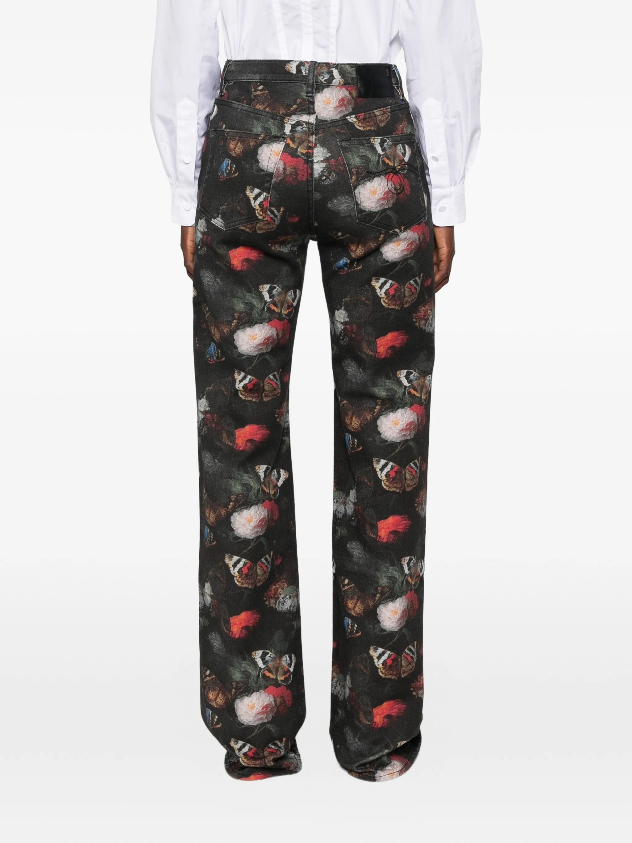 Jane butterfly-print jeans
