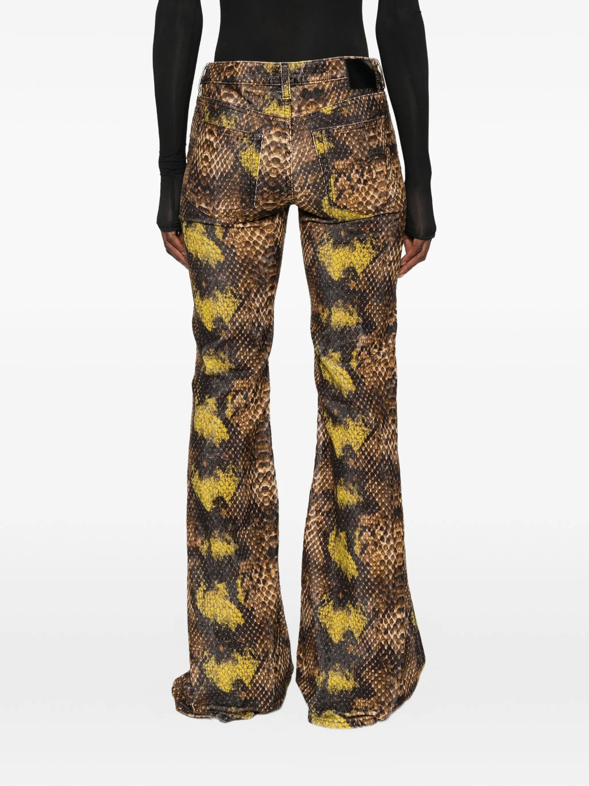 Overflow Boy snake-print flared trousers