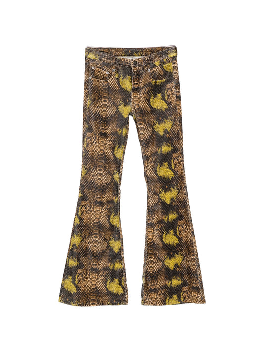 Overflow Boy snake-print flared trousers