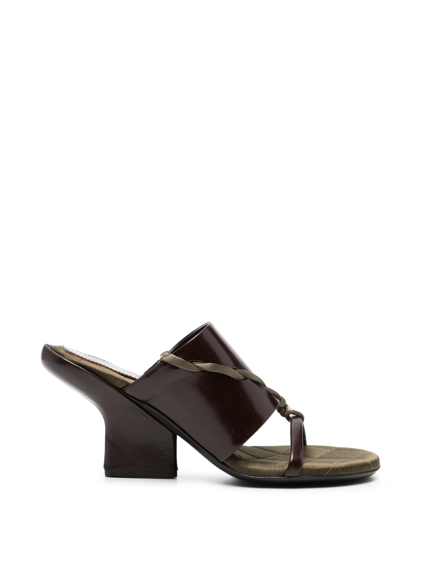 braided-strap leather sandals