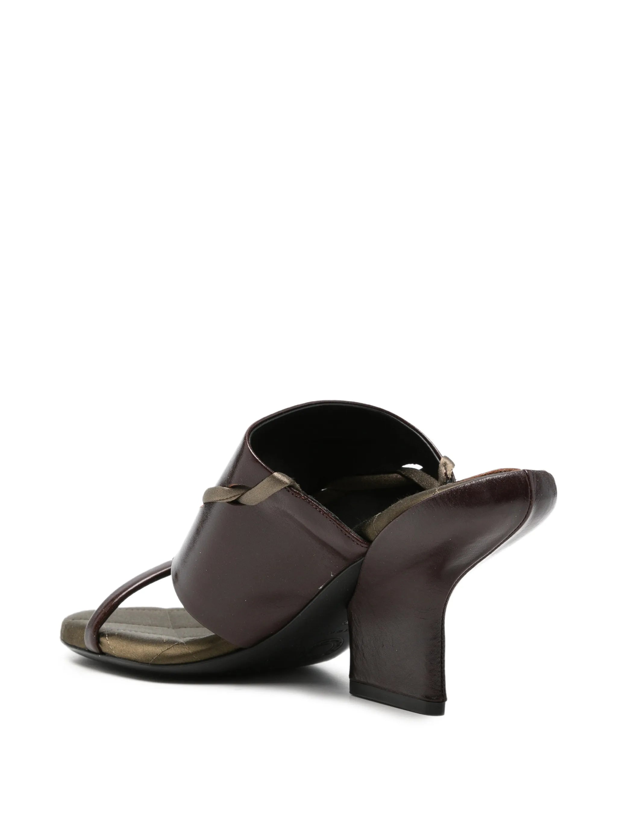 braided-strap leather sandals