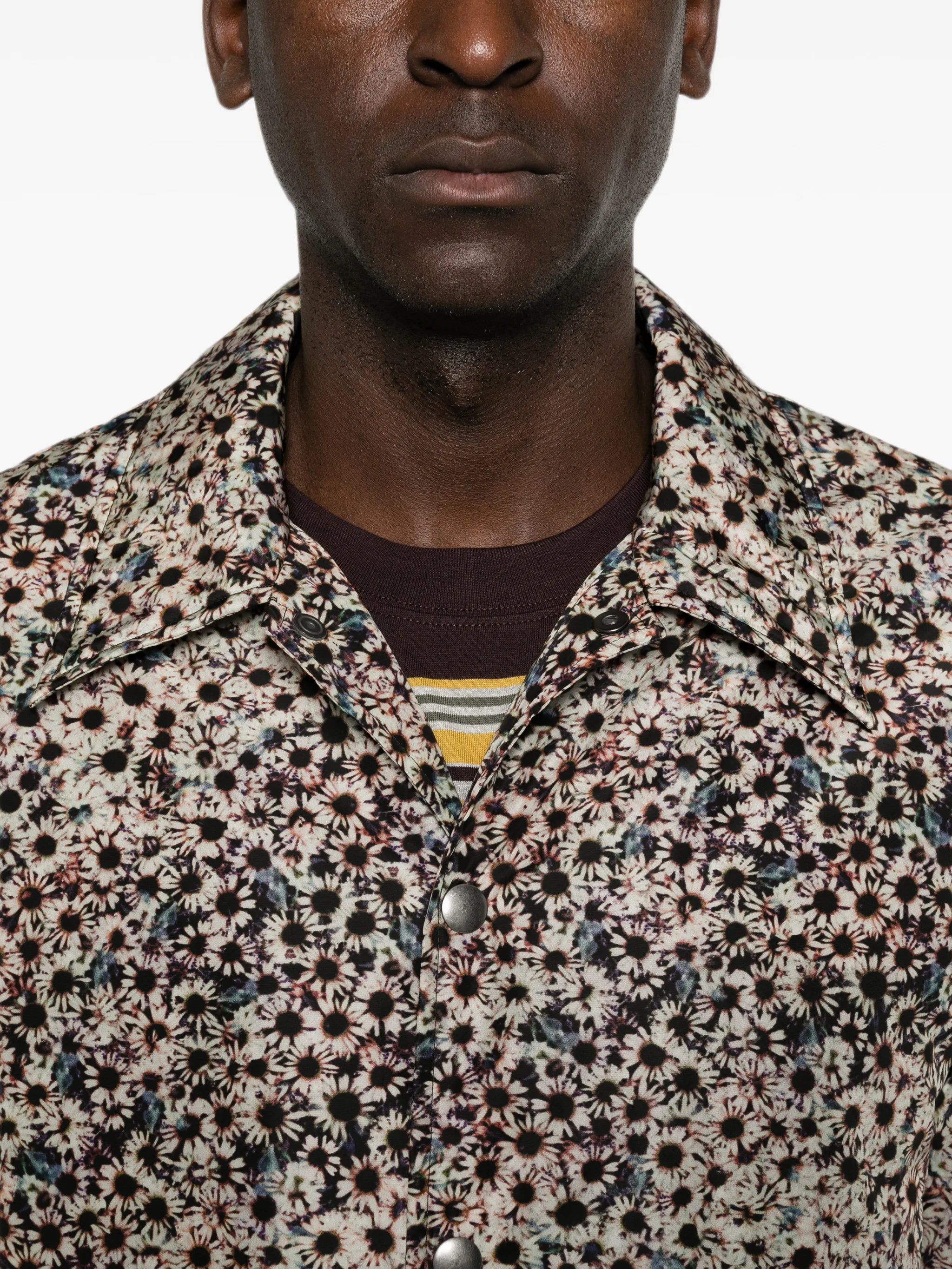 floral-print jacket
