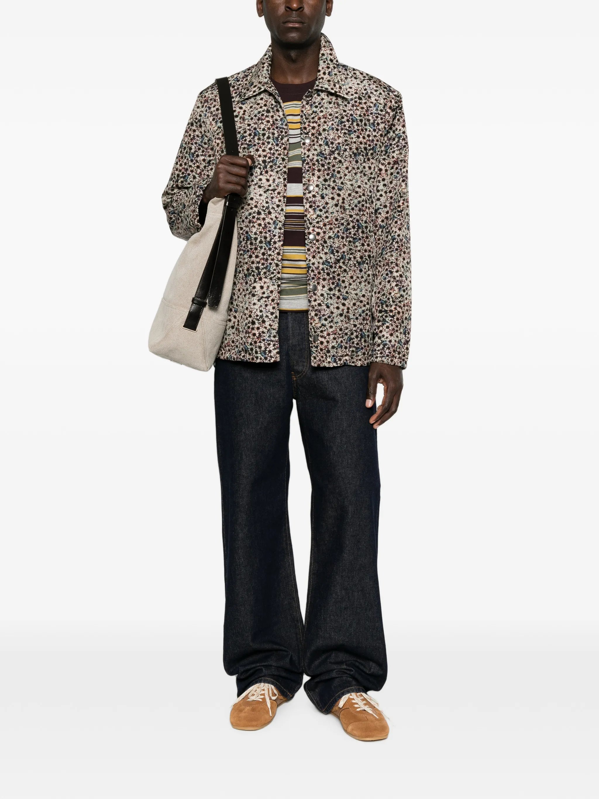 floral-print jacket