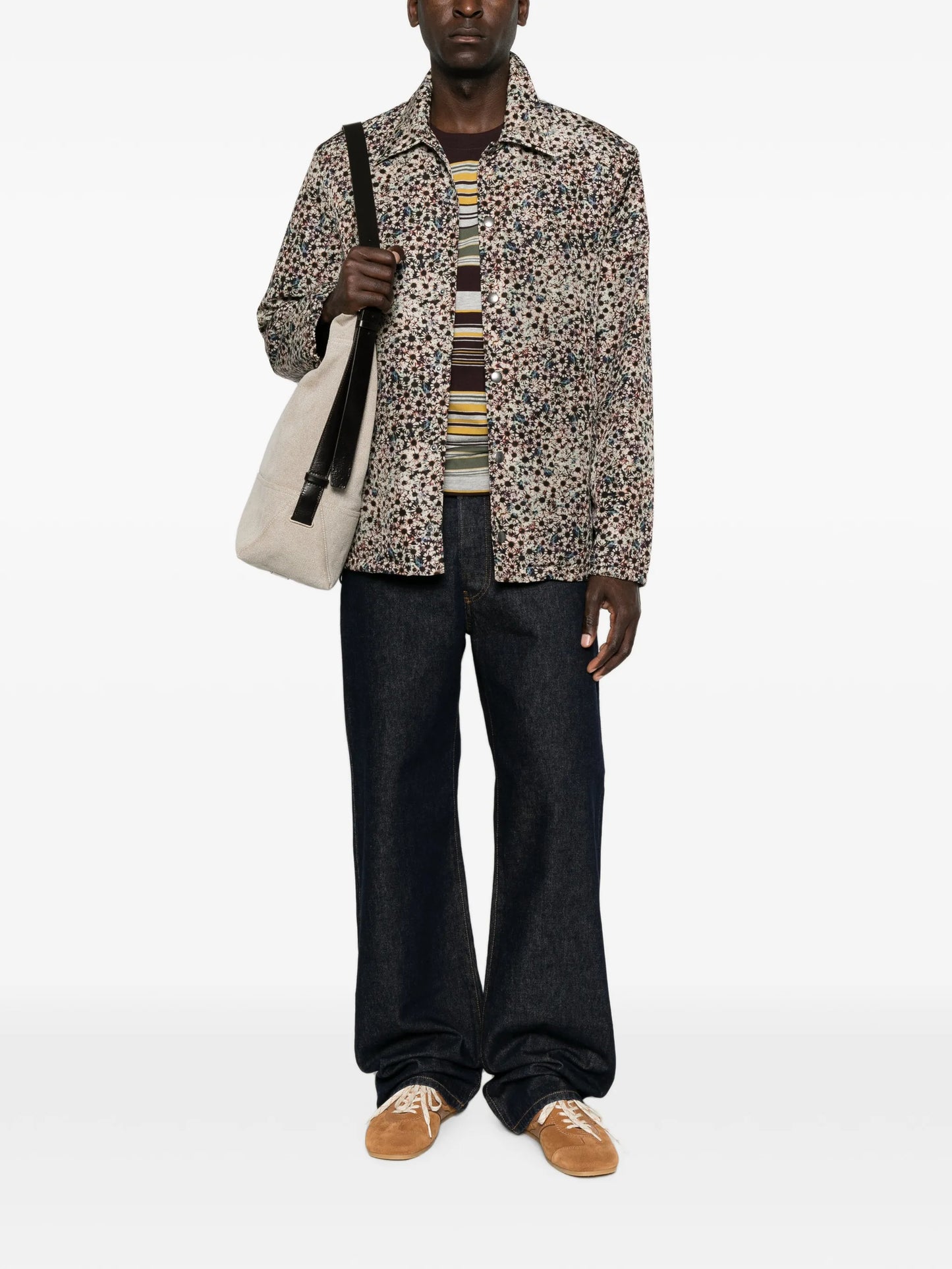 floral-print jacket
