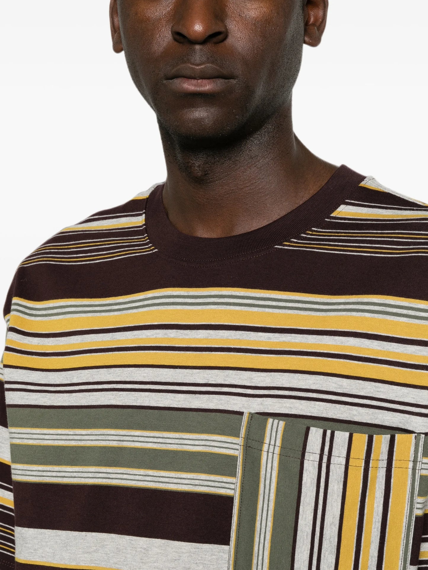 striped chest-pocket T-shirt