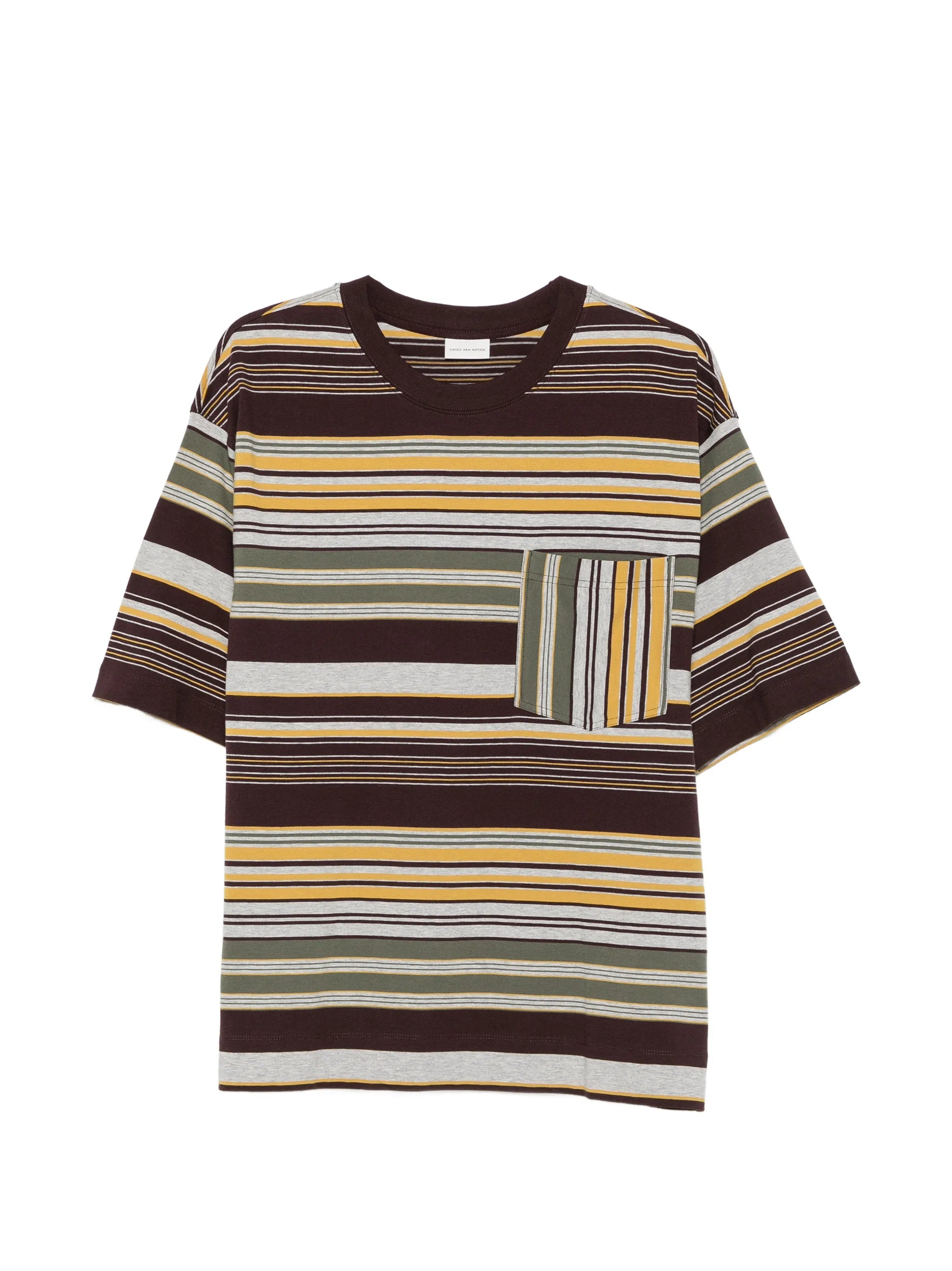 striped chest-pocket T-shirt