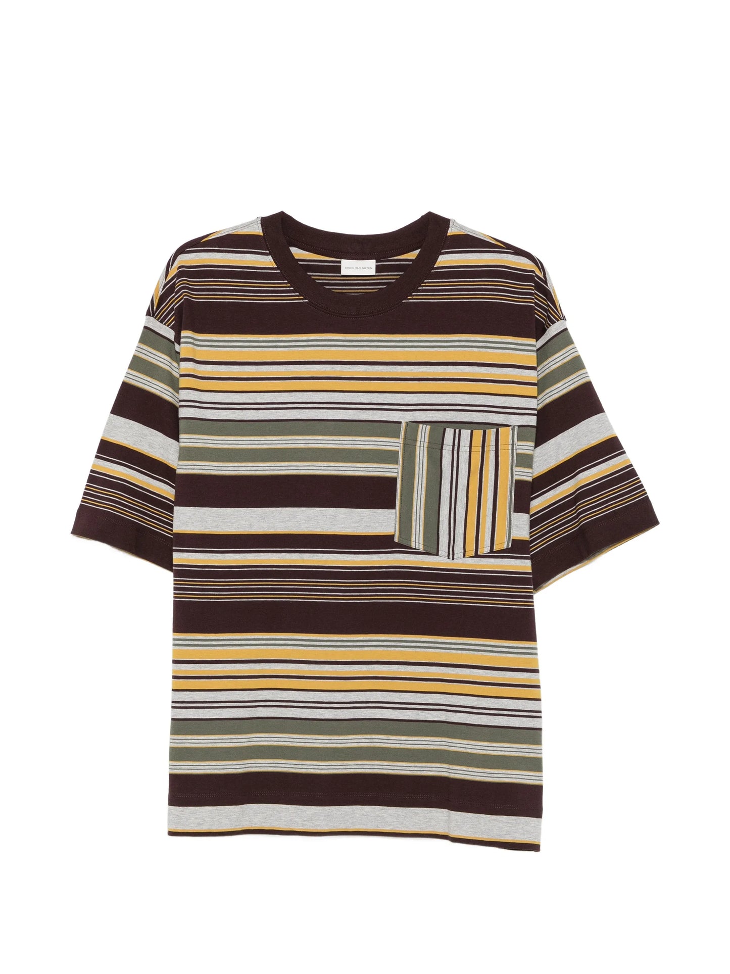 striped chest-pocket T-shirt
