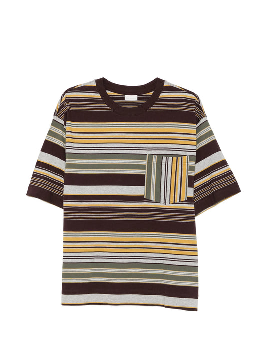 striped chest-pocket T-shirt